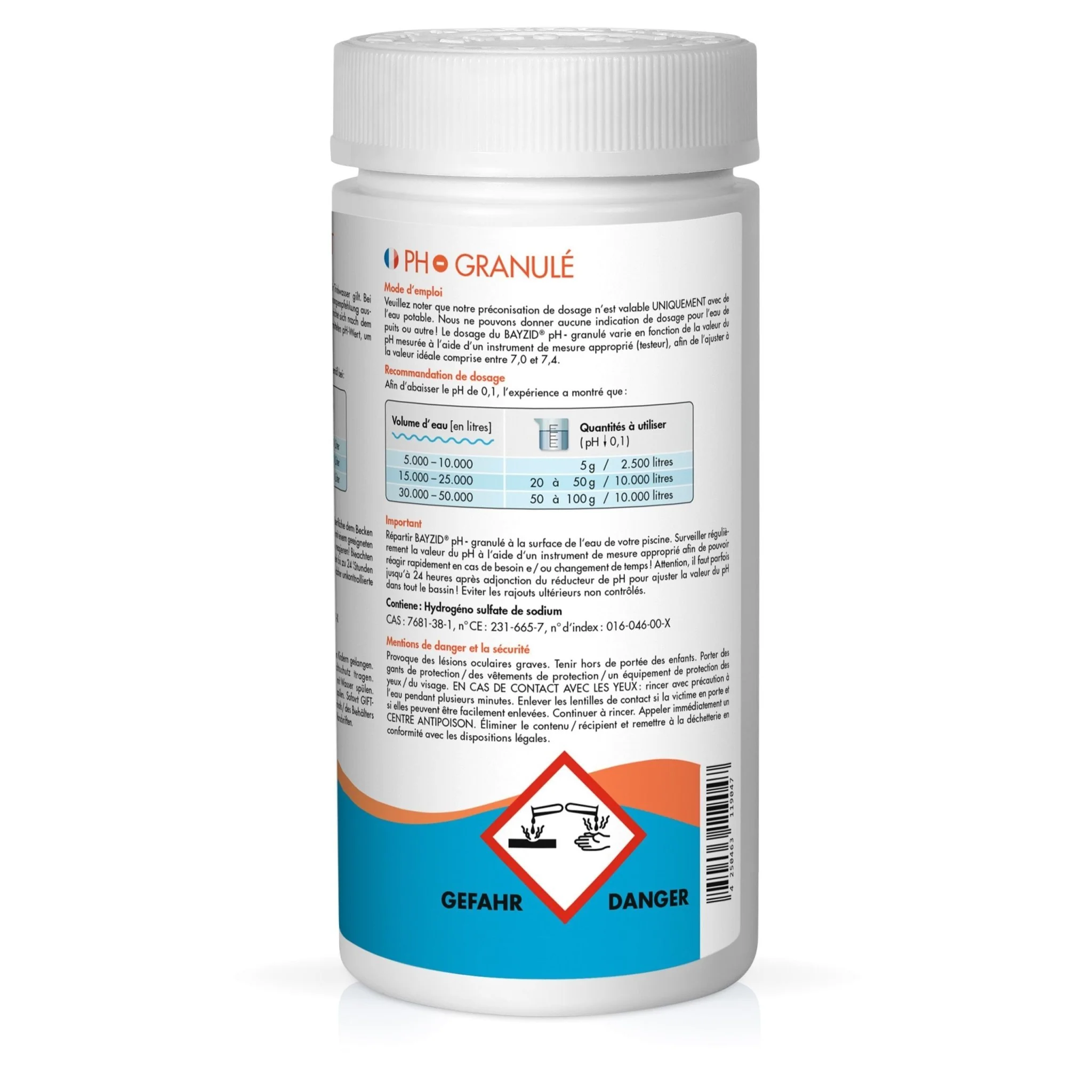1,5 kg BAYZID® pH Minus Granulat für den Pool - Image 4