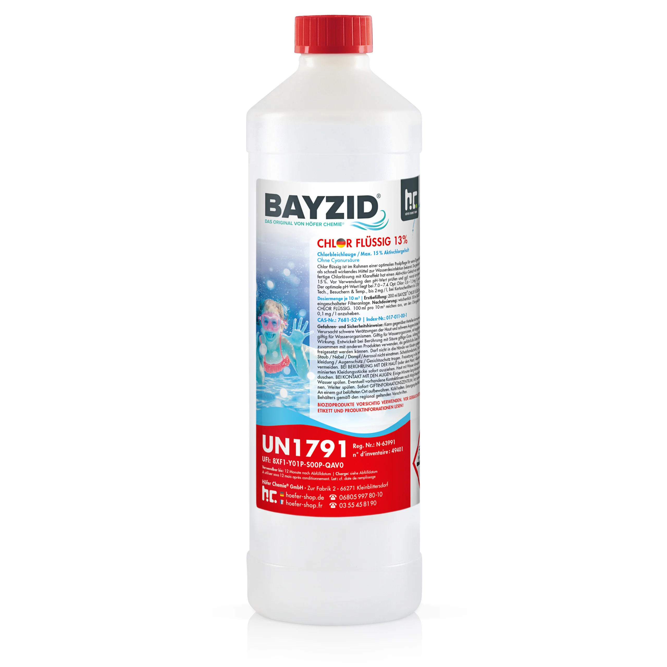 1 kg BAYZID® Chlor 13% flüssig für Pools - Image 3