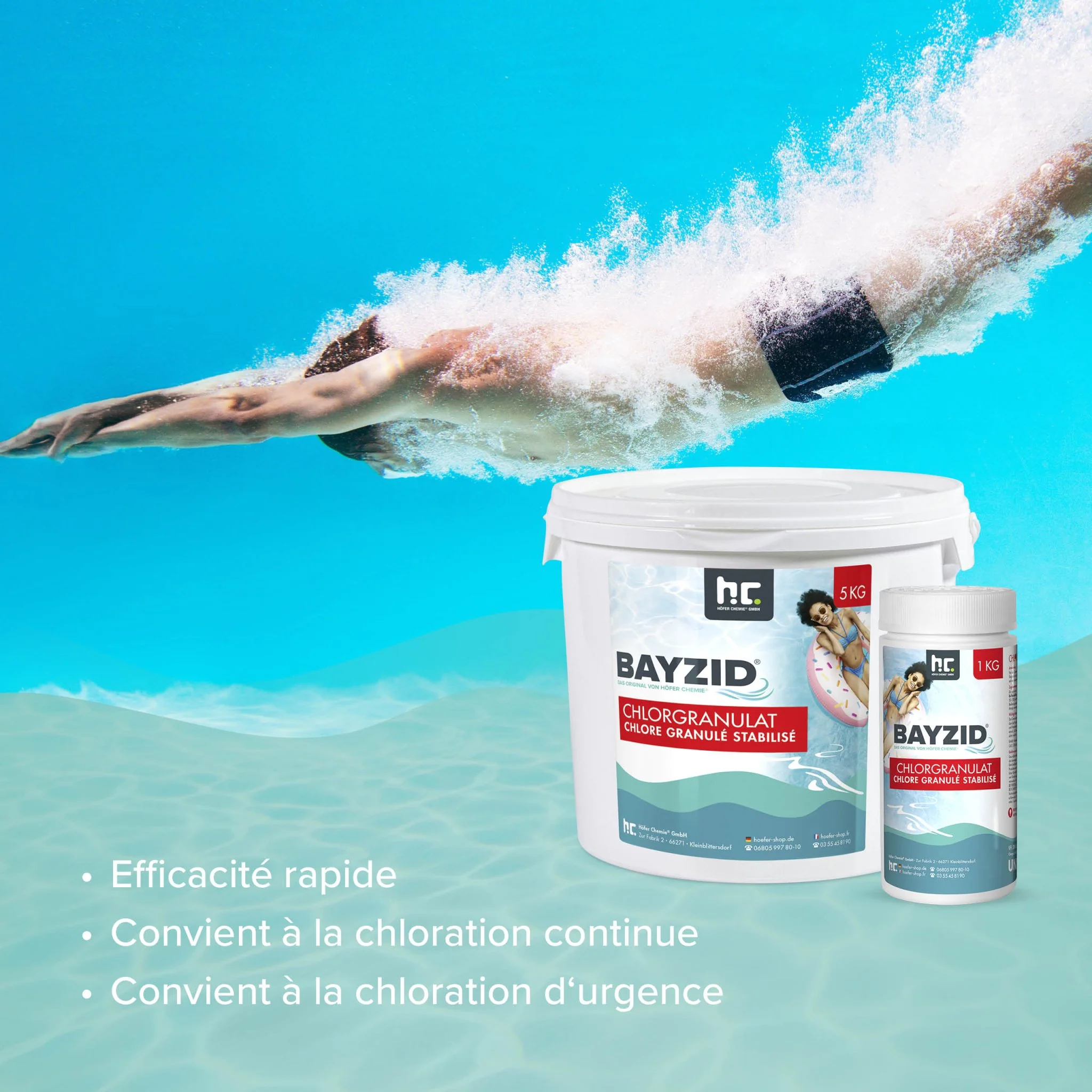 1 kg BAYZID® Chlorgranulat für Pools - Image 9