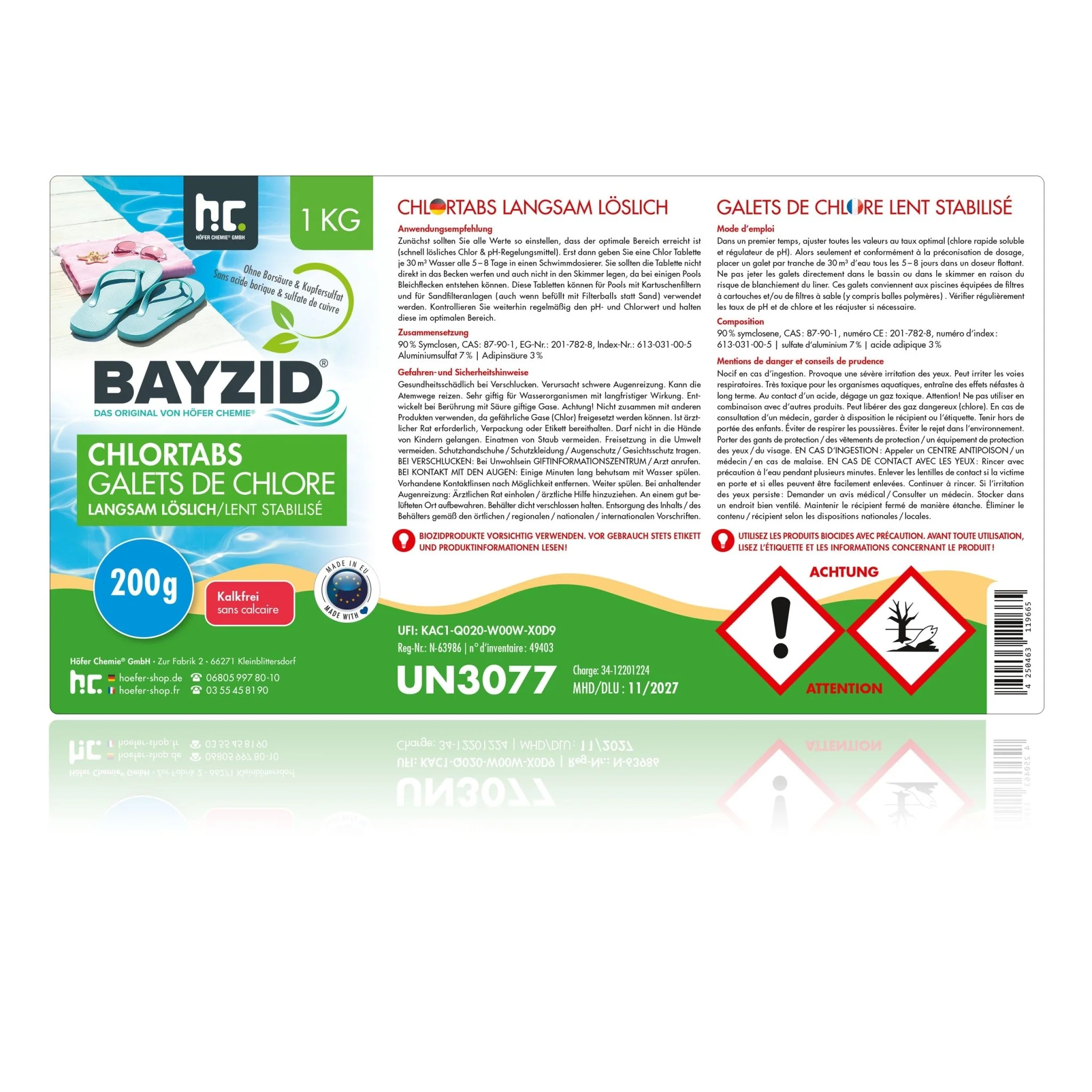 1 kg BAYZID® Chlortabs 200g langsam löslich - Image 15