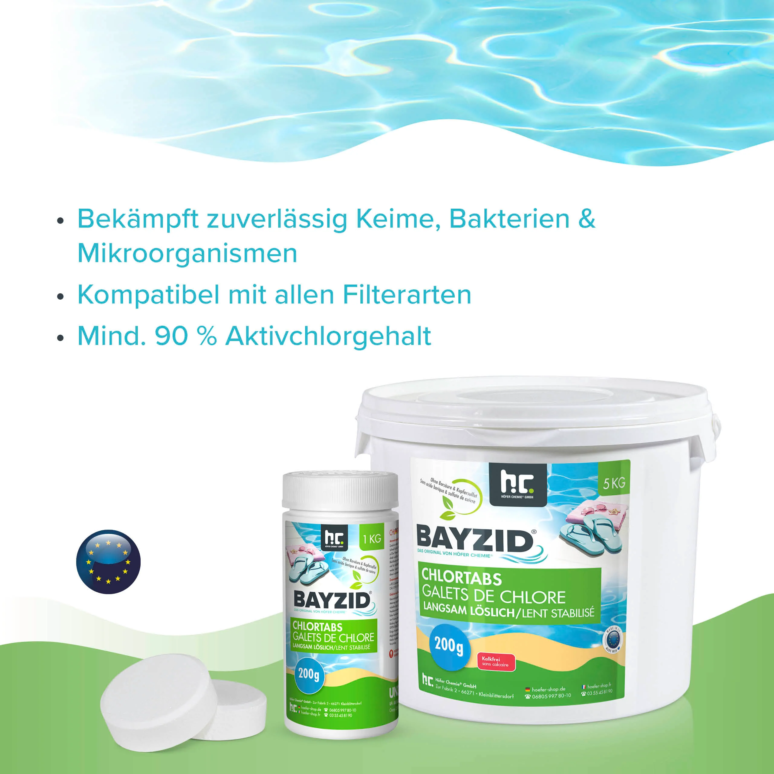 1 kg BAYZID® Chlortabs 200g langsam löslich - Image 3