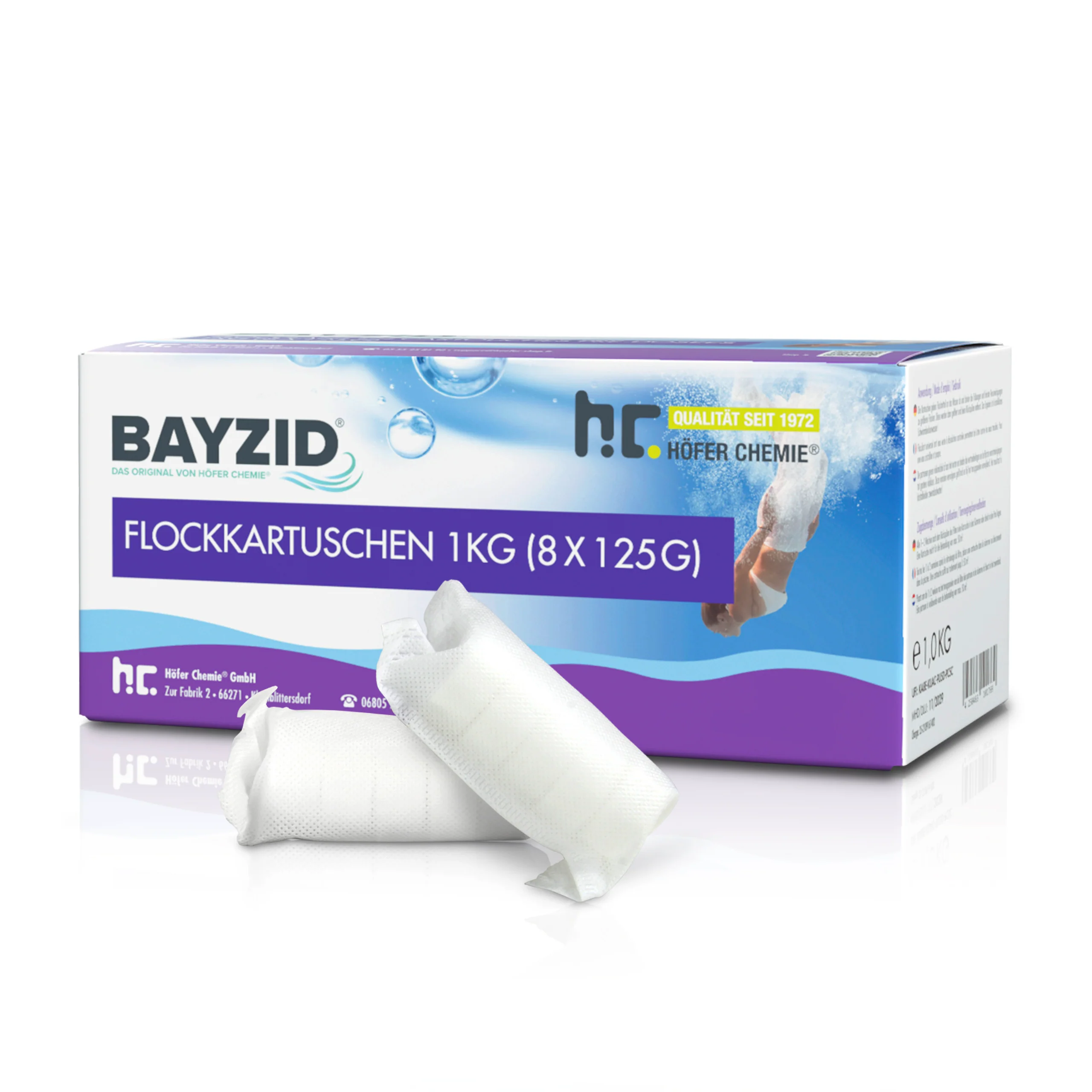 1 kg BAYZID® Flockkartusche für Pools