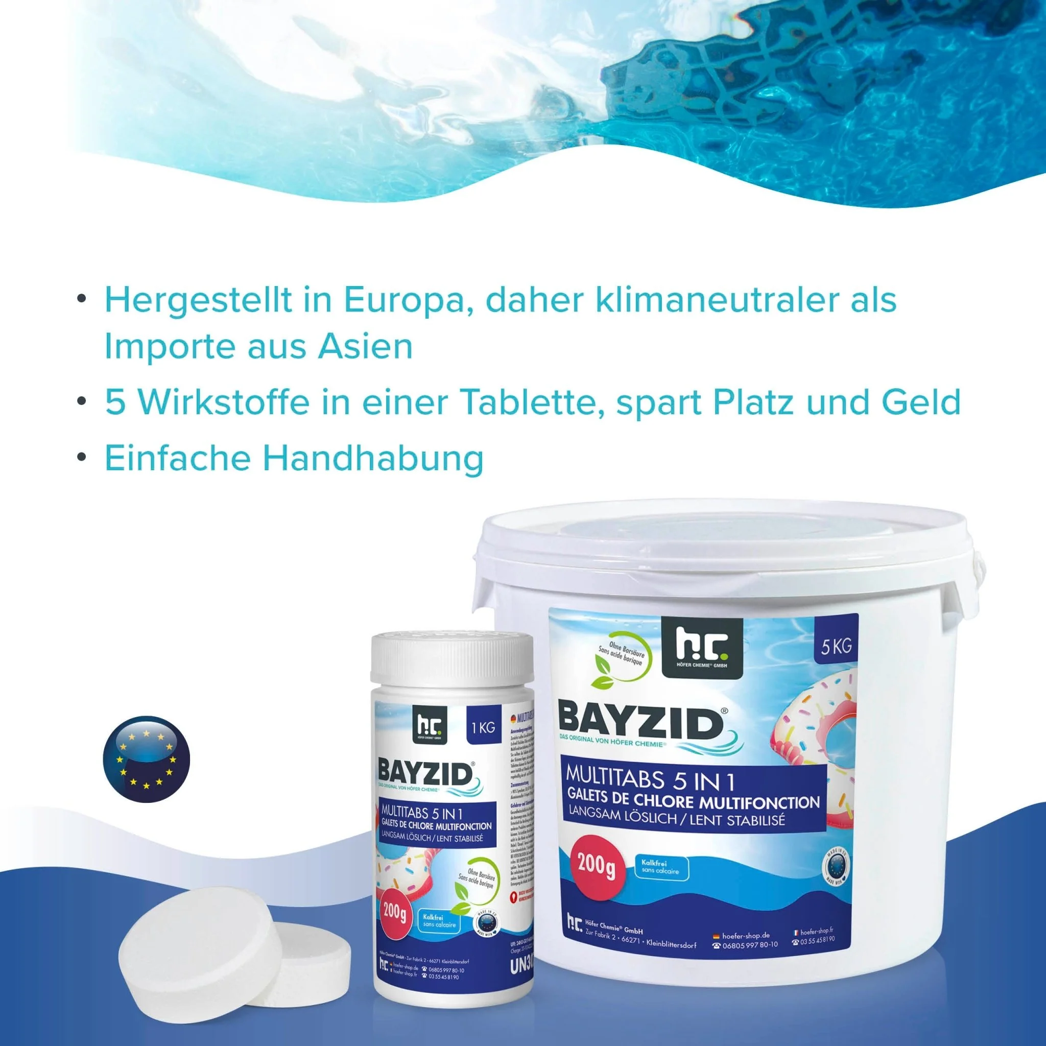 1 kg BAYZID® Multitabs 200g 5in1 für Pools - Image 6
