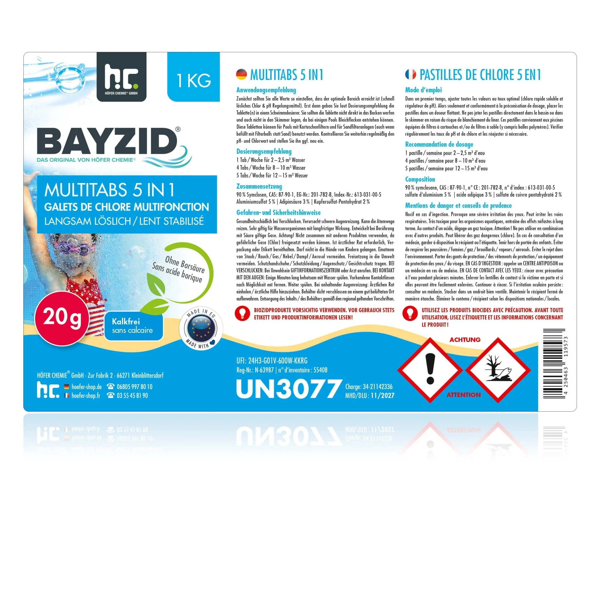 1 kg BAYZID® Multitabs 20g 5in1 für Pools - Image 15