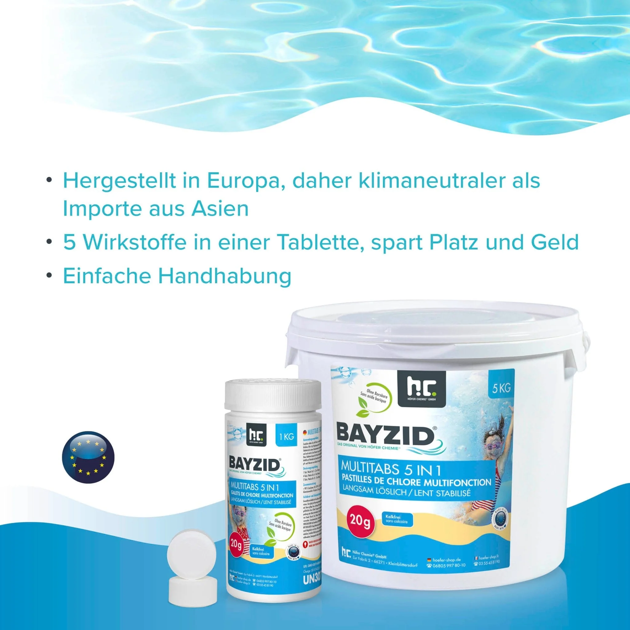 1 kg BAYZID® Multitabs 20g 5in1 für Pools - Image 5