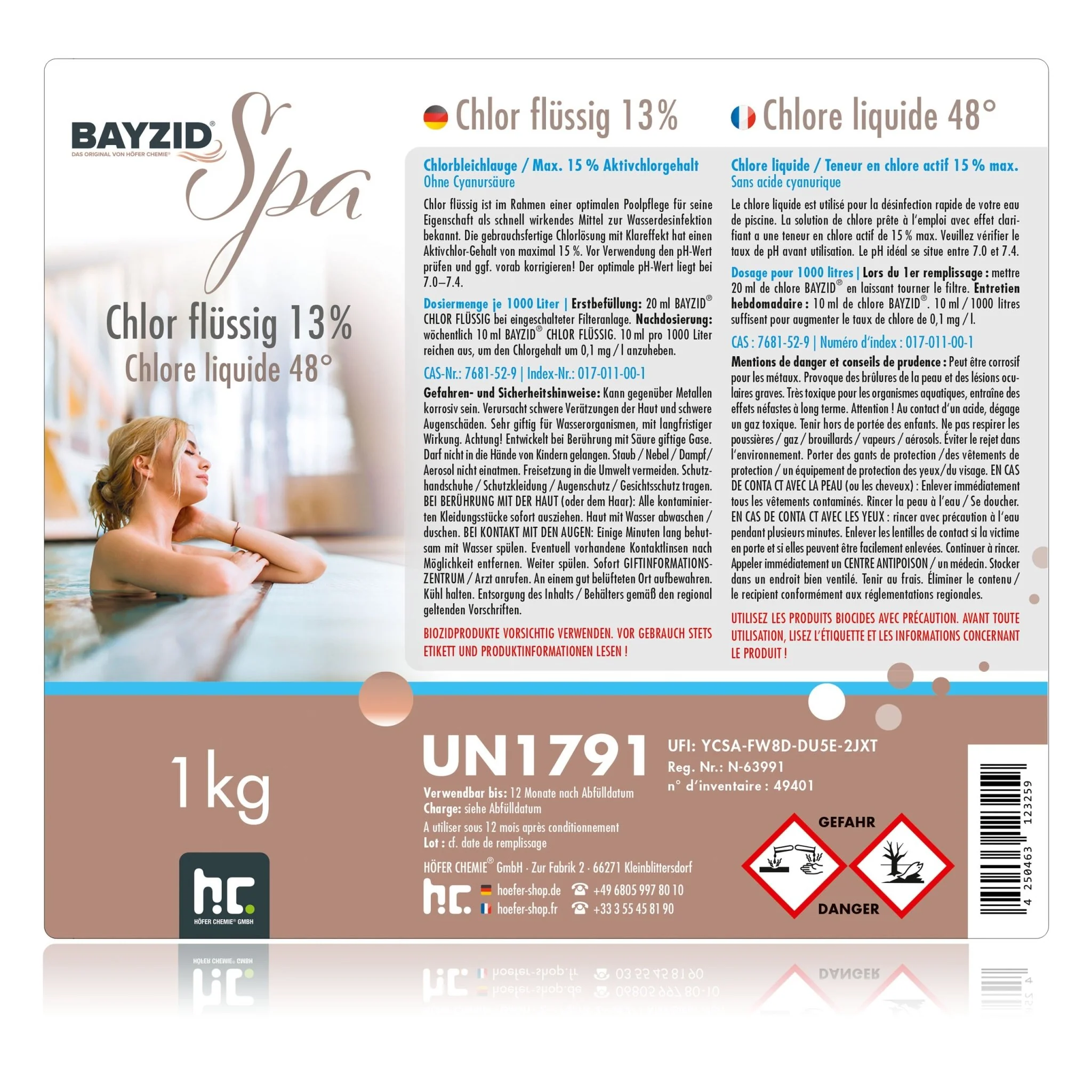 1 kg BAYZID® SPA Chlor flüssig für Whirlpools & Planschbecken - Image 15
