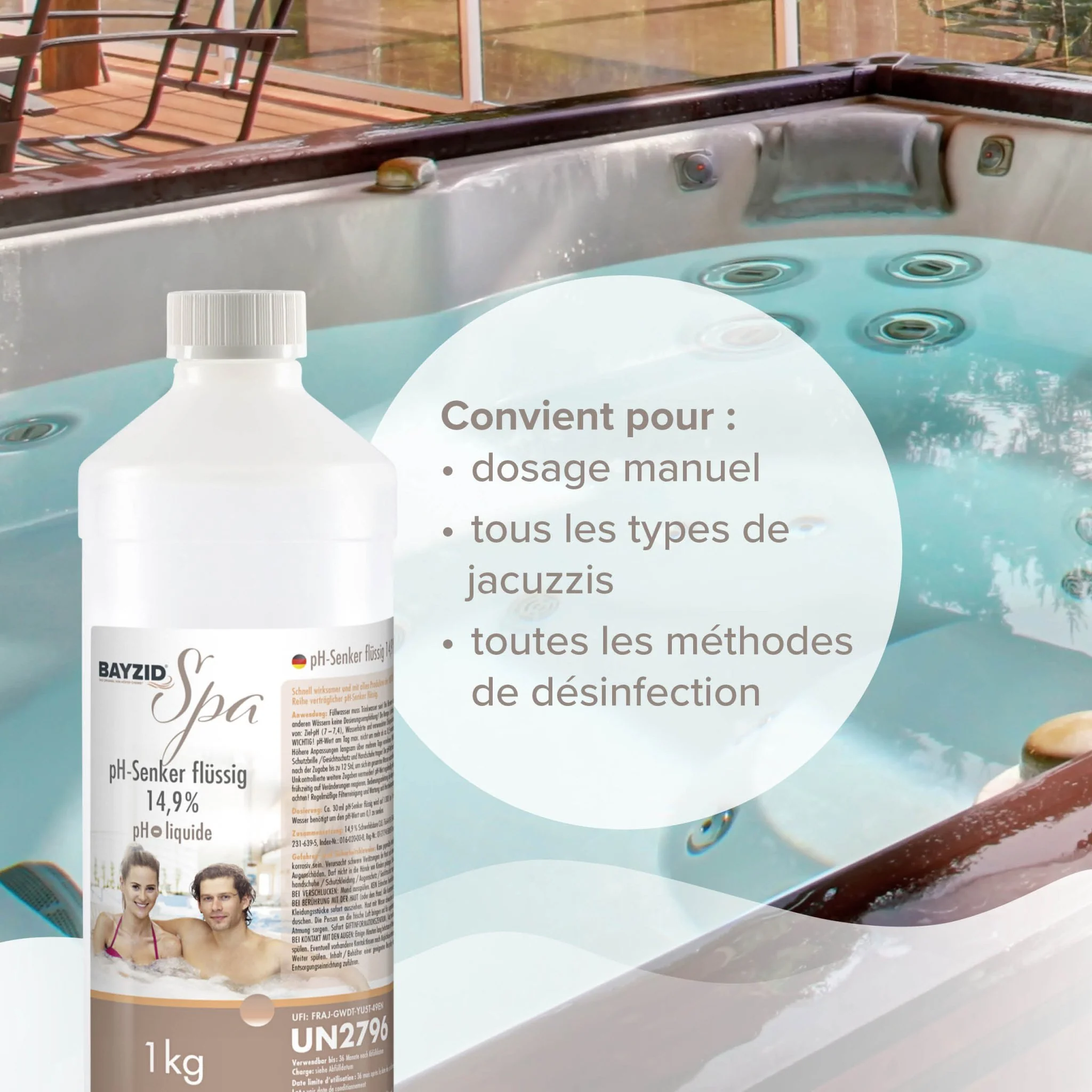 1 kg BAYZID® SPA pH Minus flüssig 14,9% - Image 11
