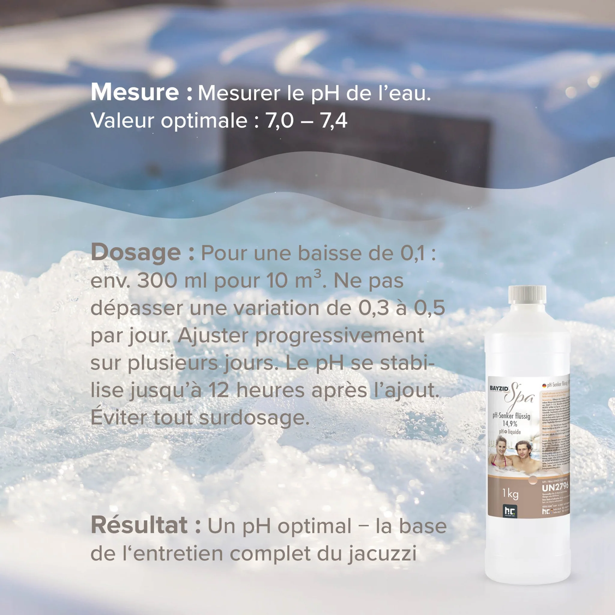 1 kg BAYZID® SPA pH Minus flüssig 14,9% - Image 12