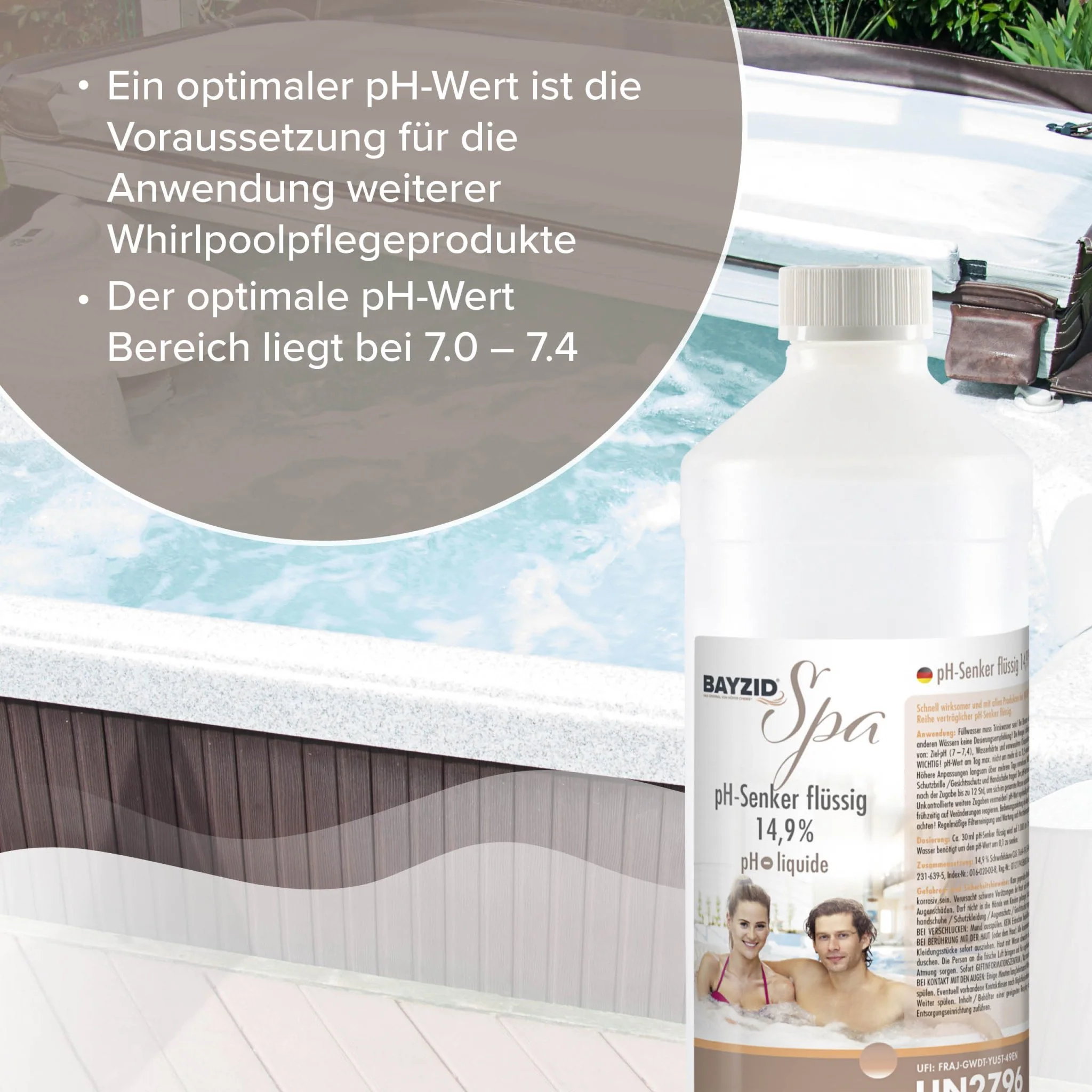 1 kg BAYZID® SPA pH Minus flüssig 14,9% - Image 4