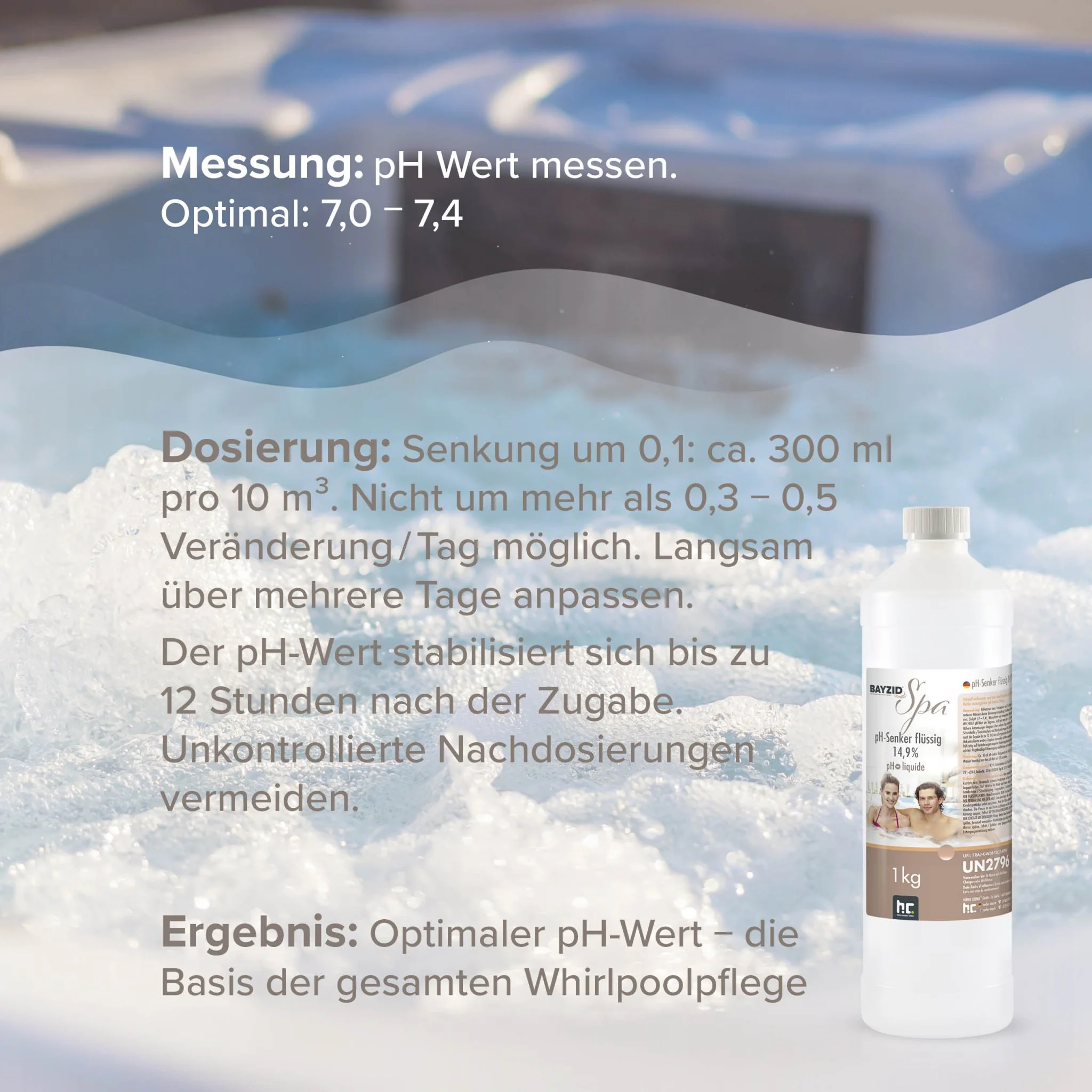 1 kg BAYZID® SPA pH Minus flüssig 14,9% - Image 6