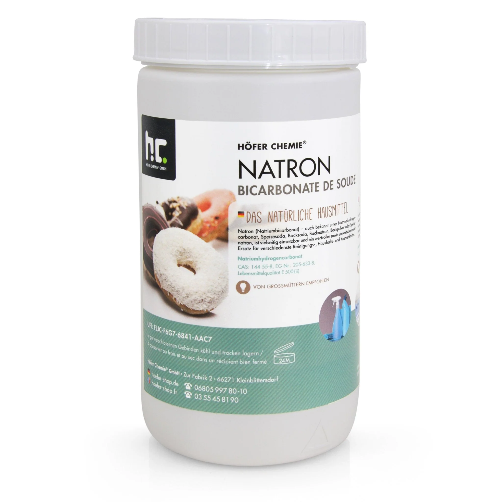 1 kg Höfer Chemie® Natron Backsoda Natriumhydrogencarbonat in Lebensmittelqualität - Image 3