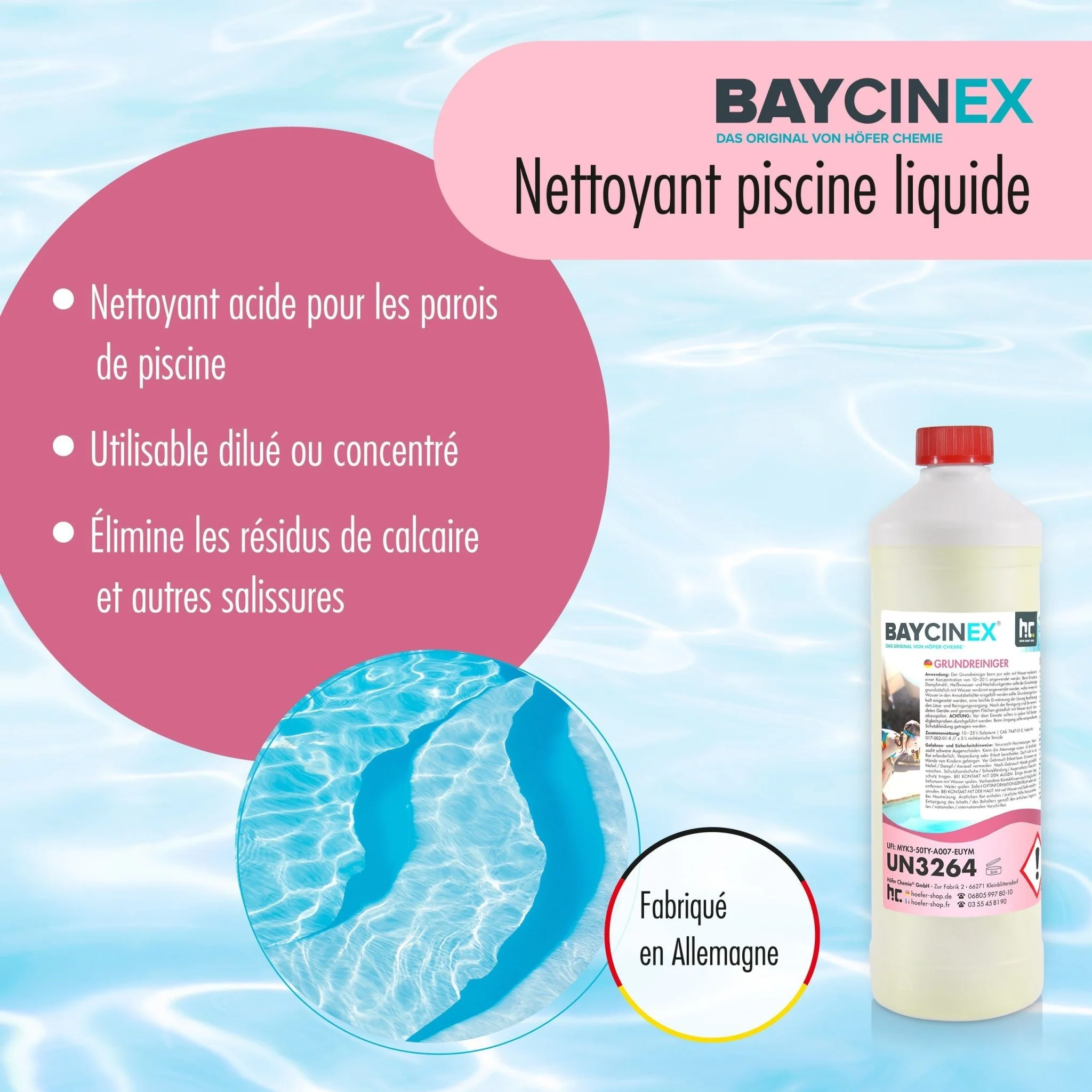 1 L BAYCINEX® Grundreiniger für Pools - Image 3
