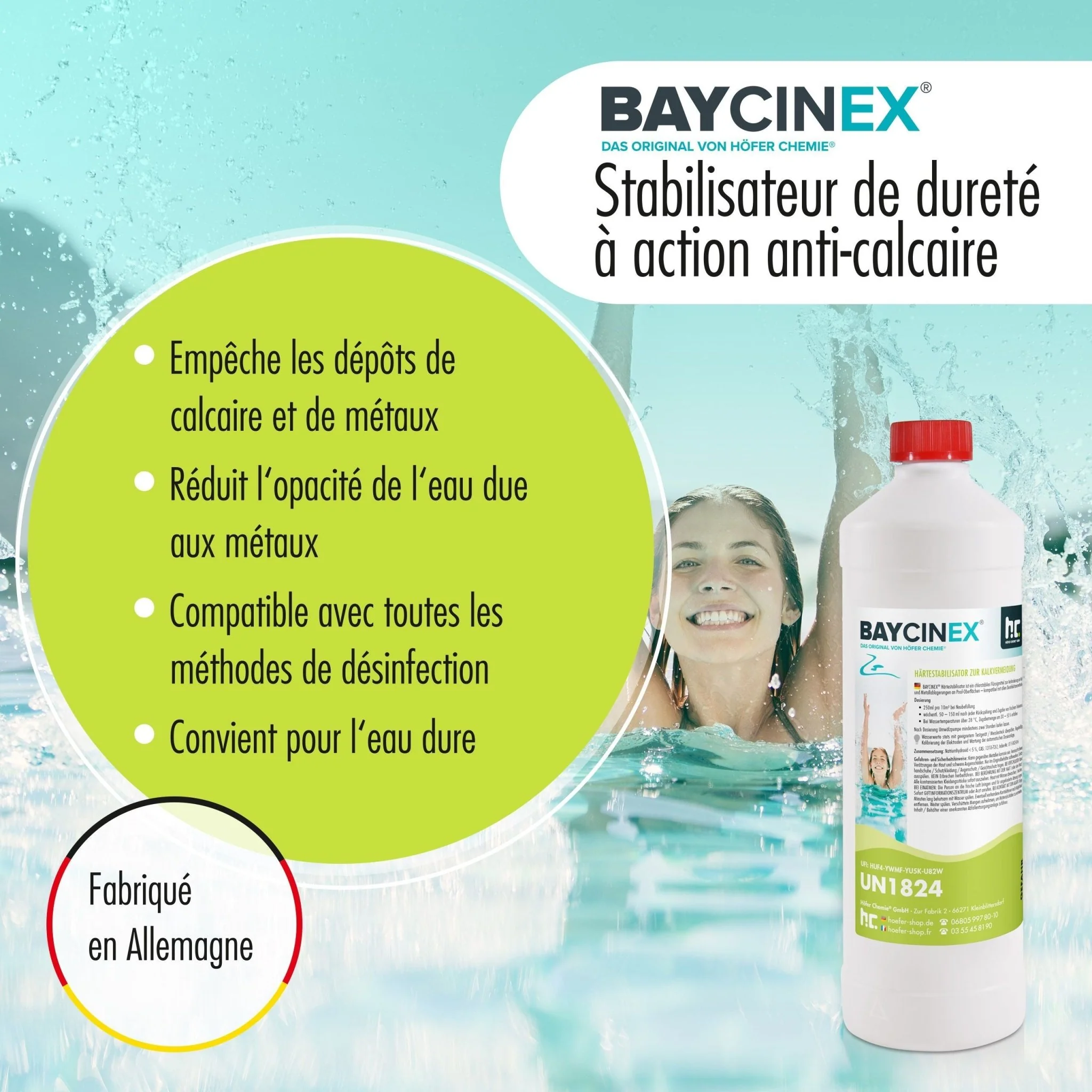 1 L BAYCINEX® Härtestabilisator zur Kalkvermeidung in Flaschen - Image 5