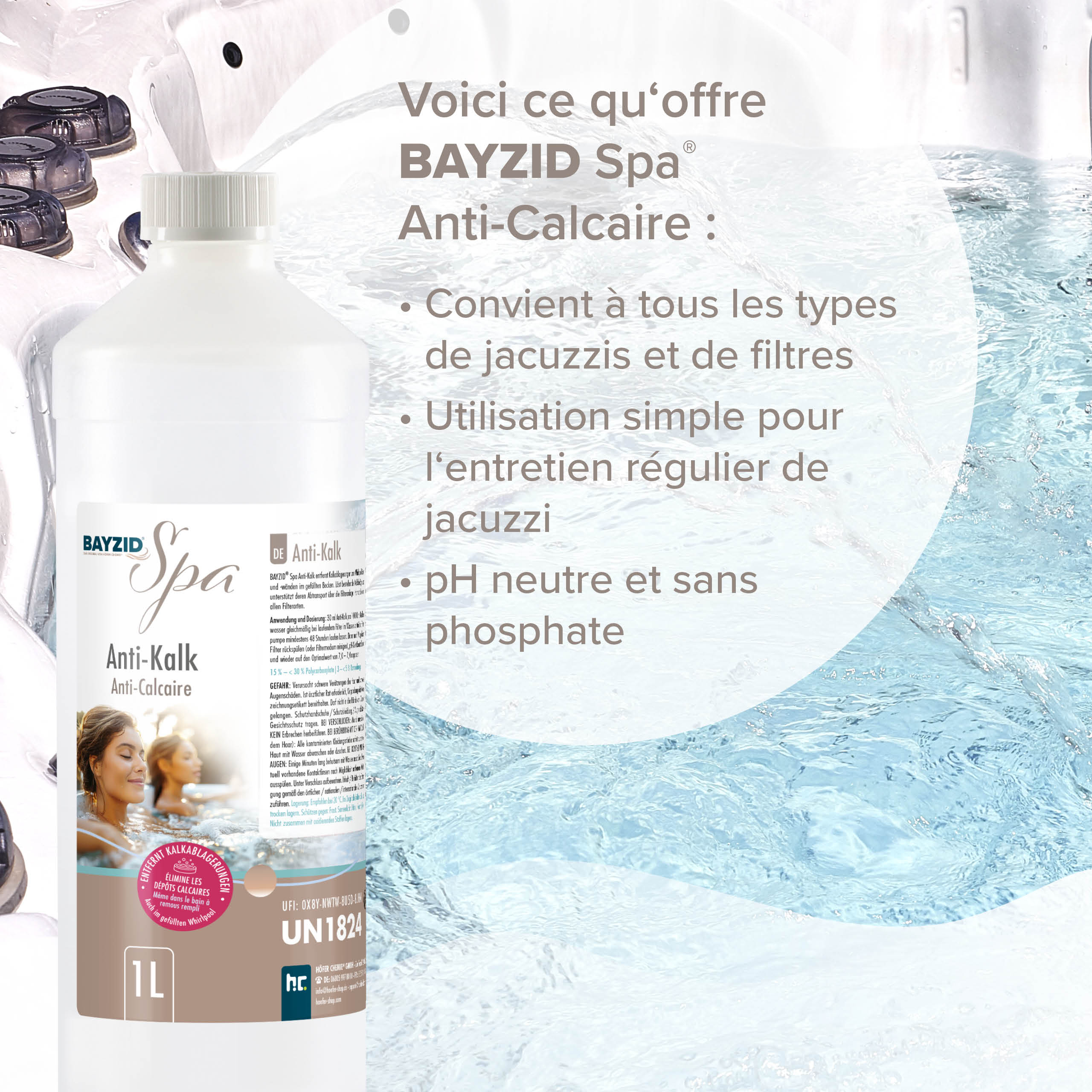 1 L BAYZID® SPA Anti-Kalk für Whirlpools - Image 11