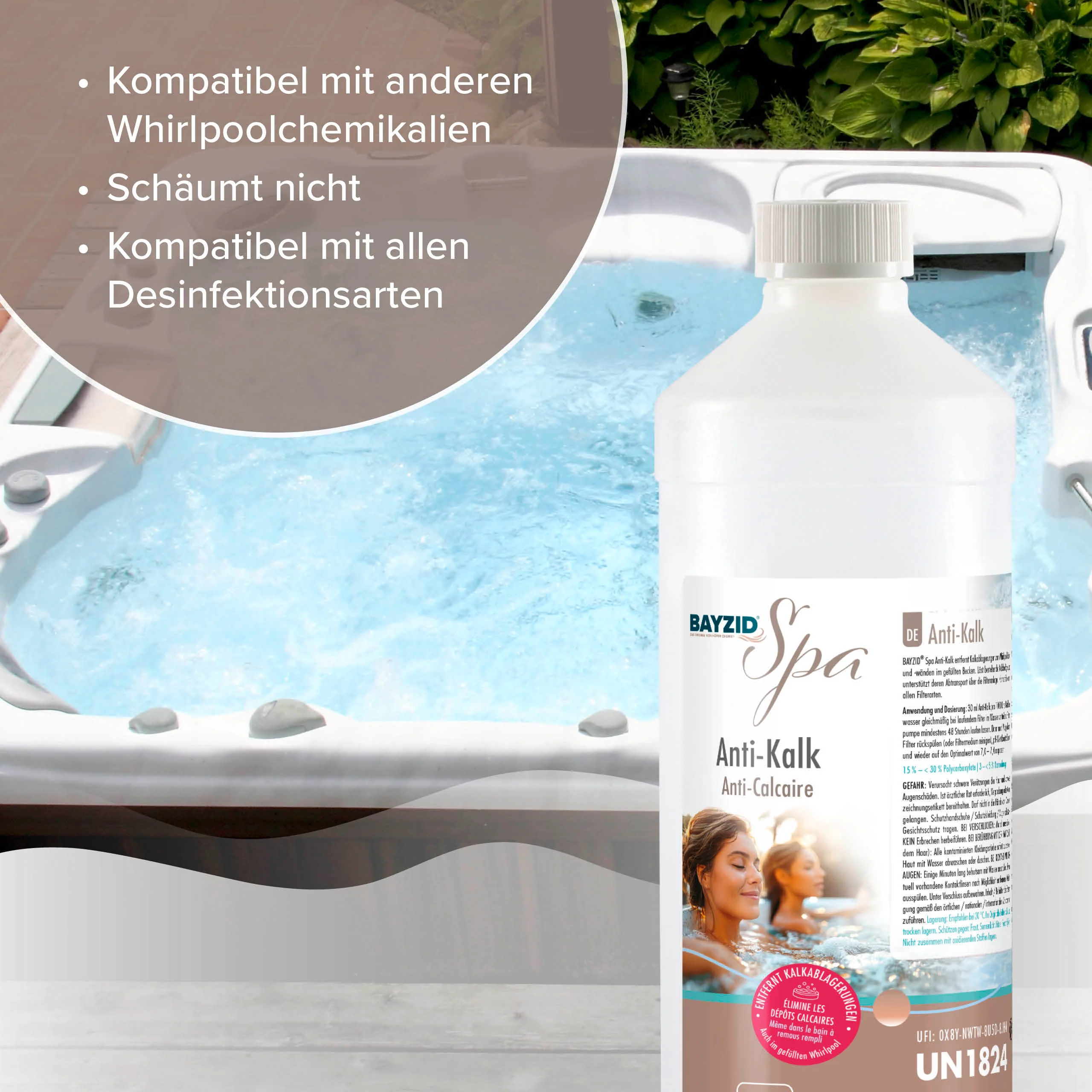 1 L BAYZID® SPA Anti-Kalk für Whirlpools - Image 5
