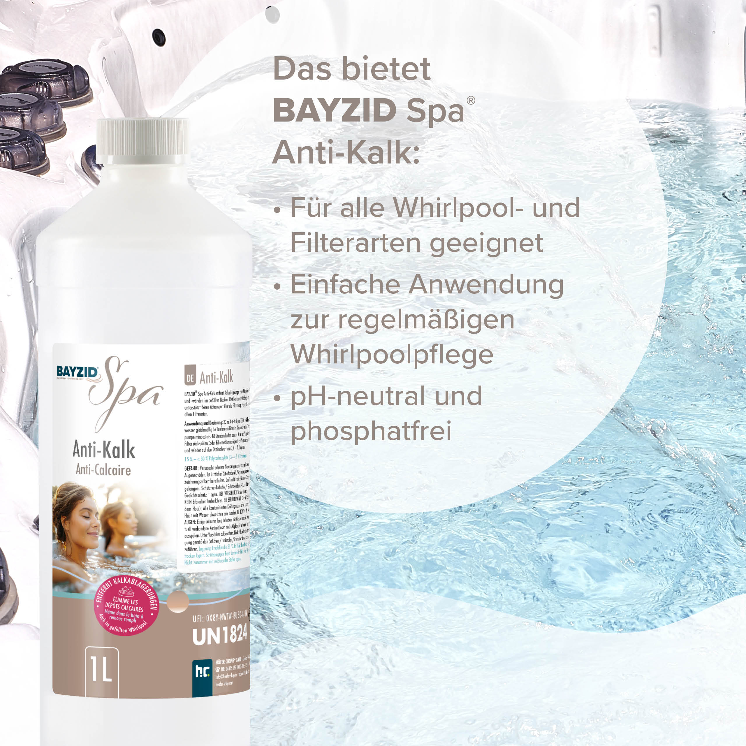 1 L BAYZID® SPA Anti-Kalk für Whirlpools - Image 6