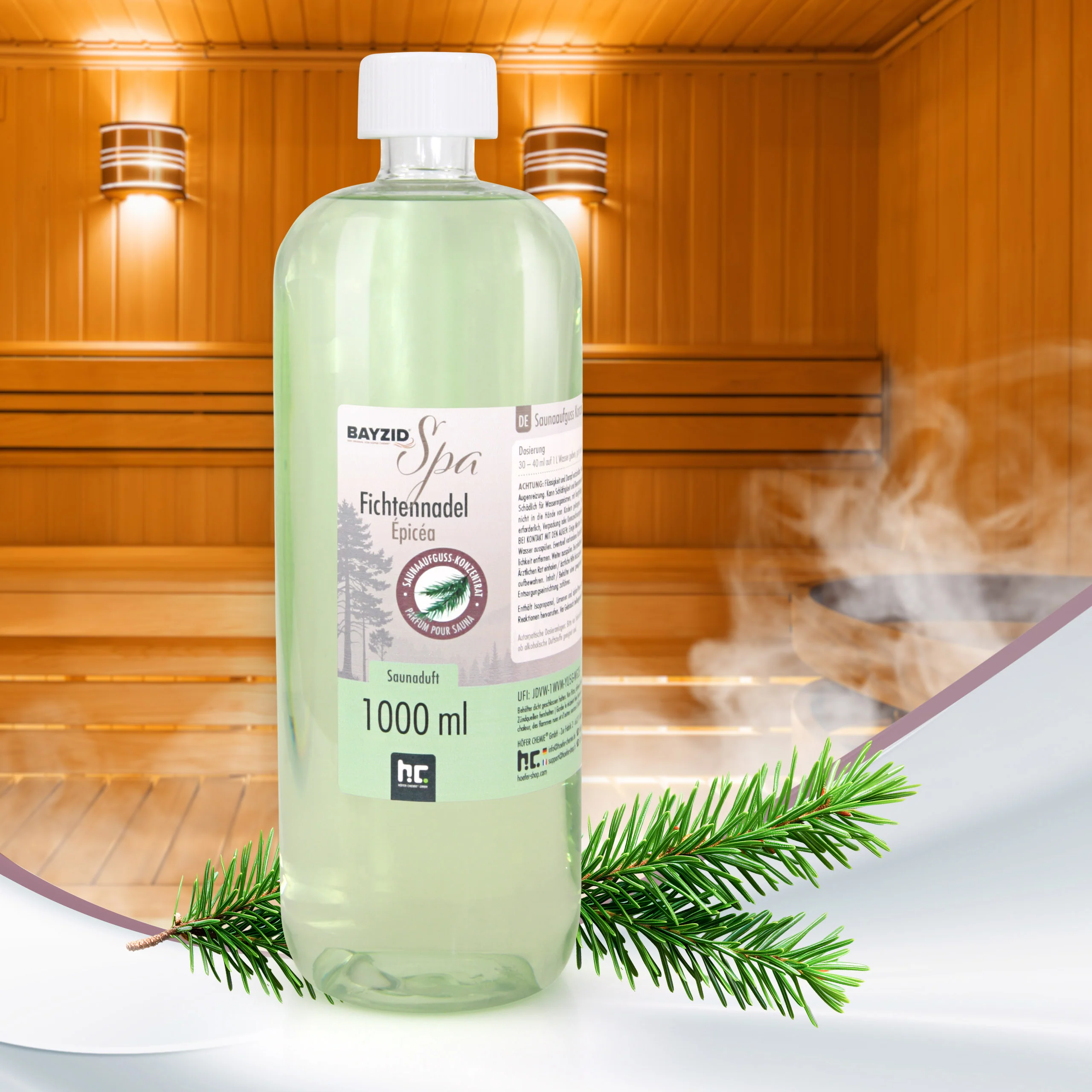 1 L BAYZID® SPA Saunaaufguss Fichtennadel - Image 4