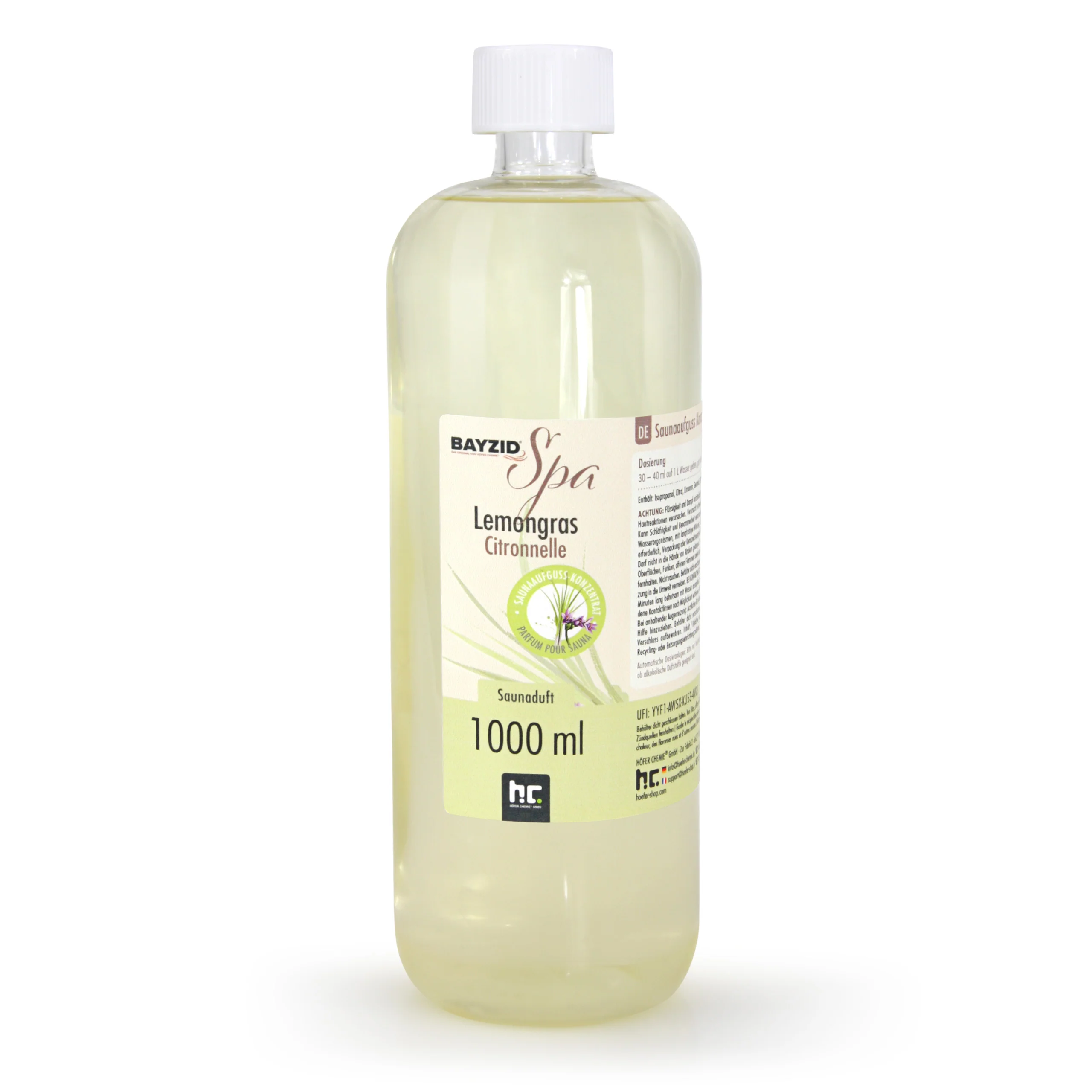 1 L BAYZID® SPA Saunaaufguss Lemongras - Image 2