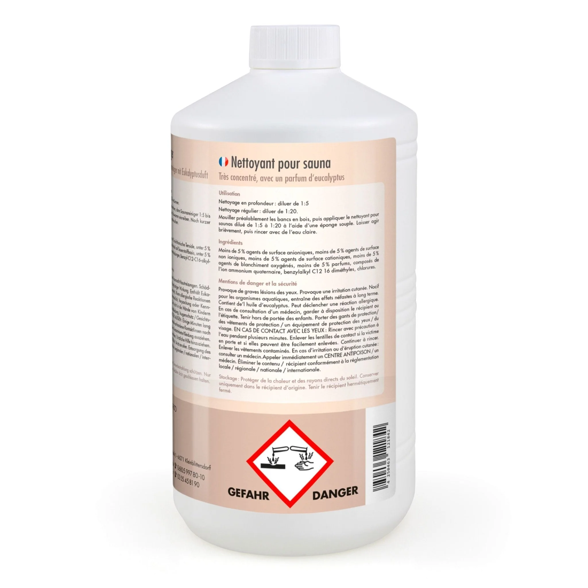 1 L BAYZID® SPA Saunareiniger mit Eukalyptusduft - hochkonzentriertes Reinigungsmittel - Image 6