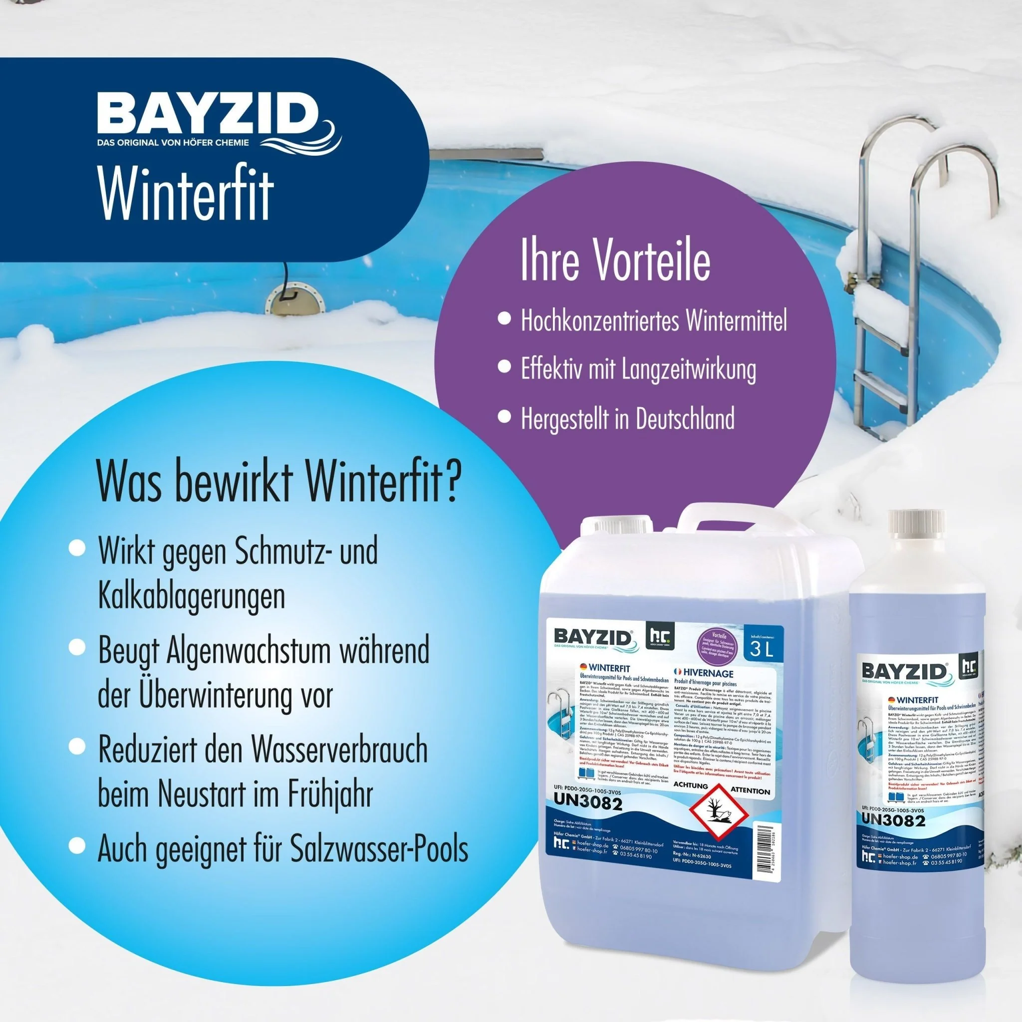 1 L BAYZID® Winterfit Überwinterungsmittel für Pools in Flaschen - Image 2