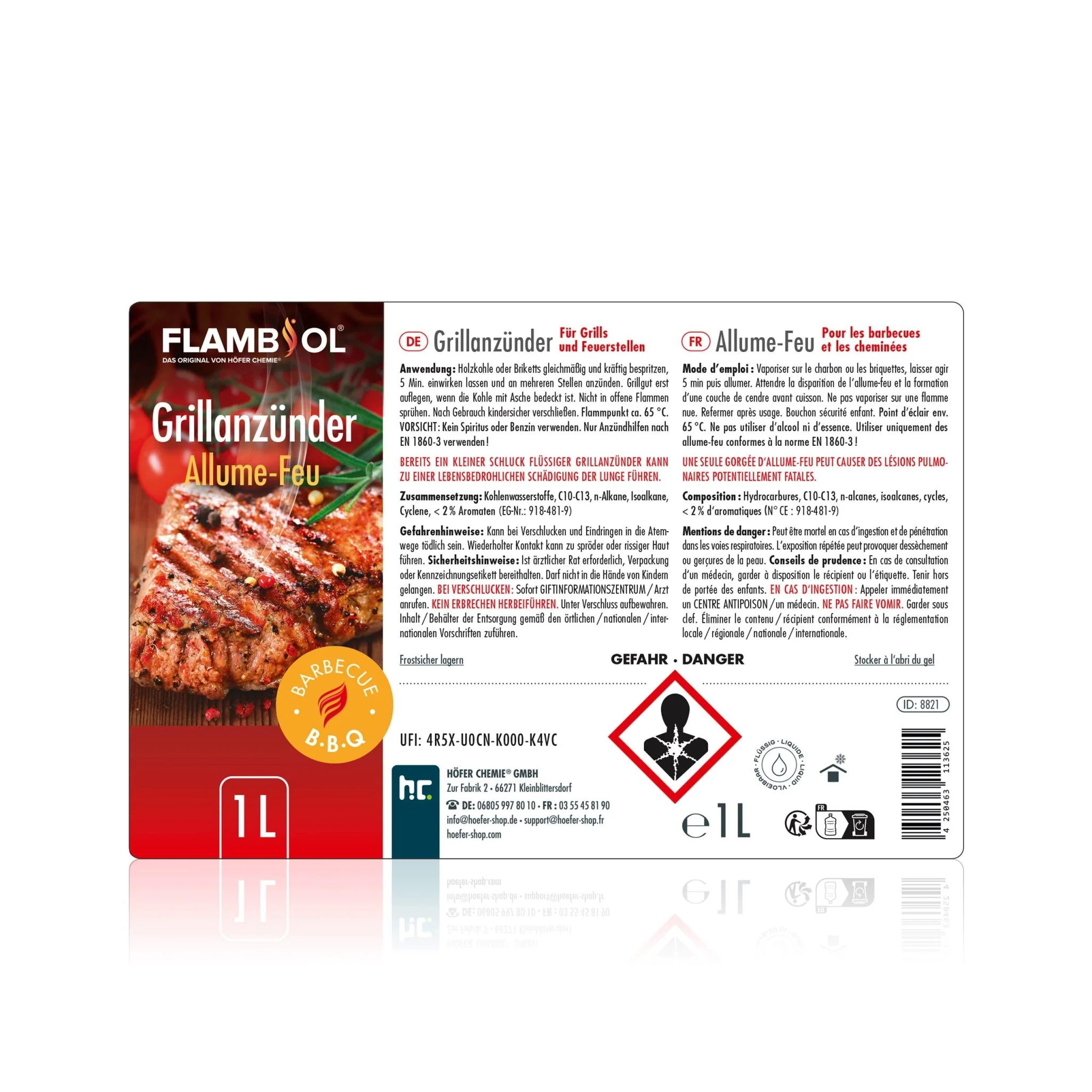 1 L FLAMBIOL® Grillanzünder flüssig für Grills und Feuerstellen in Flasche - Image 13