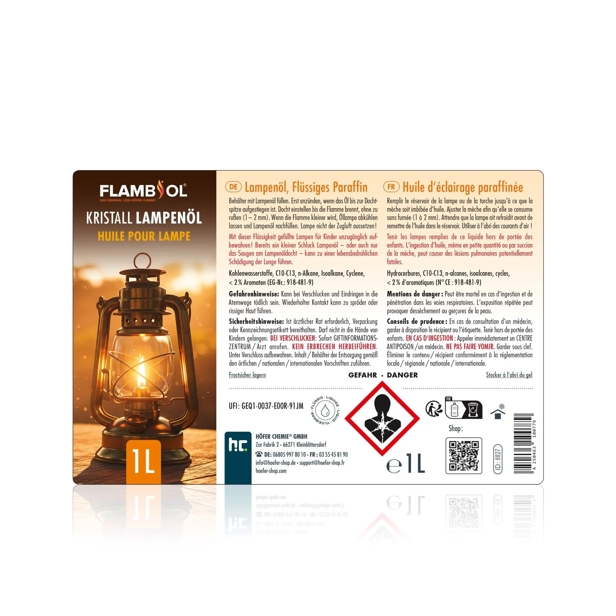 1 L FLAMBIOL® Lampenöl Hochrein Kristallklar in Flaschen - Image 8