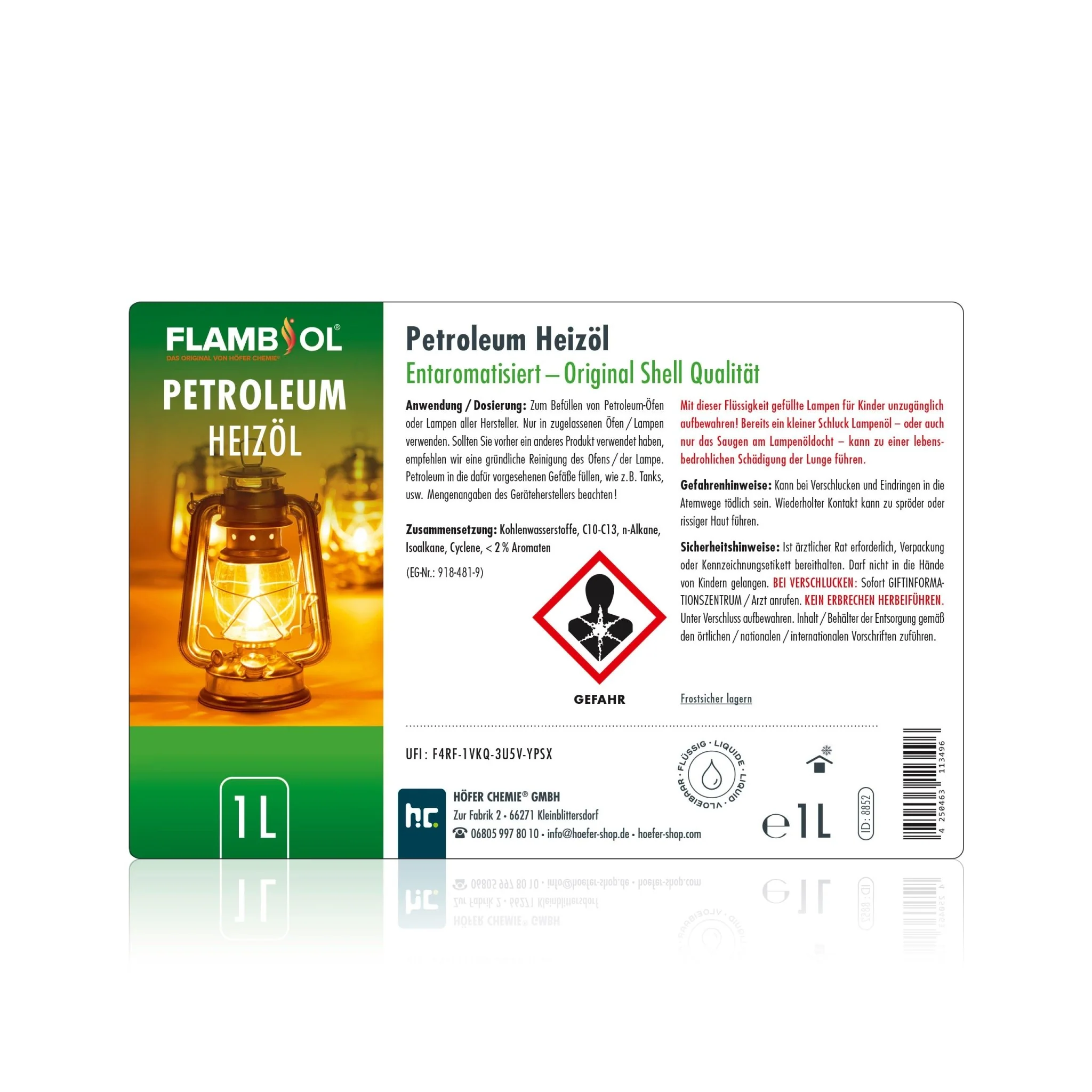 1 L FLAMBIOL® Petroleum Heizöl in Flaschen - Image 5