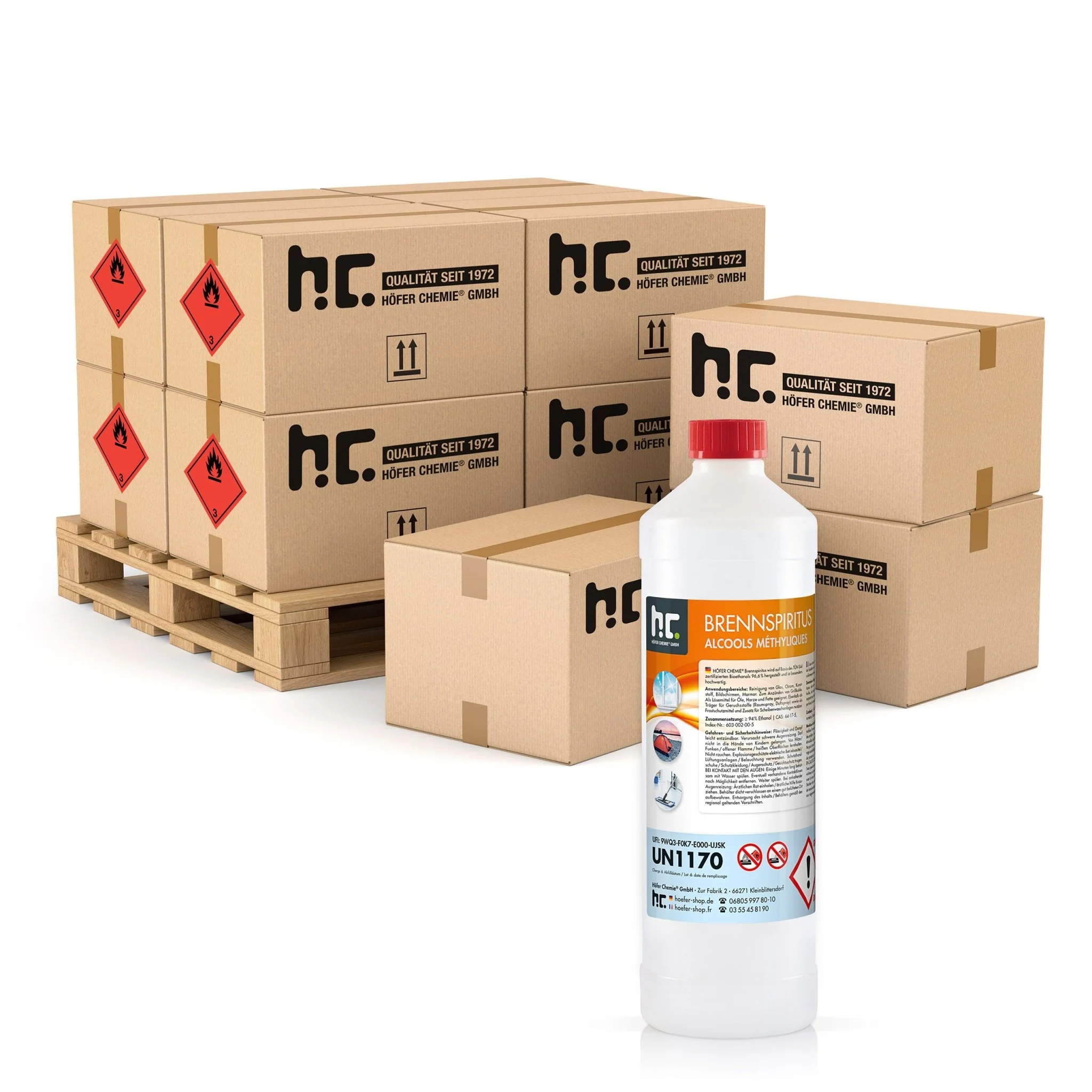 1 L Höfer Chemie®  Brennspiritus 94% in Flaschen - Image 3