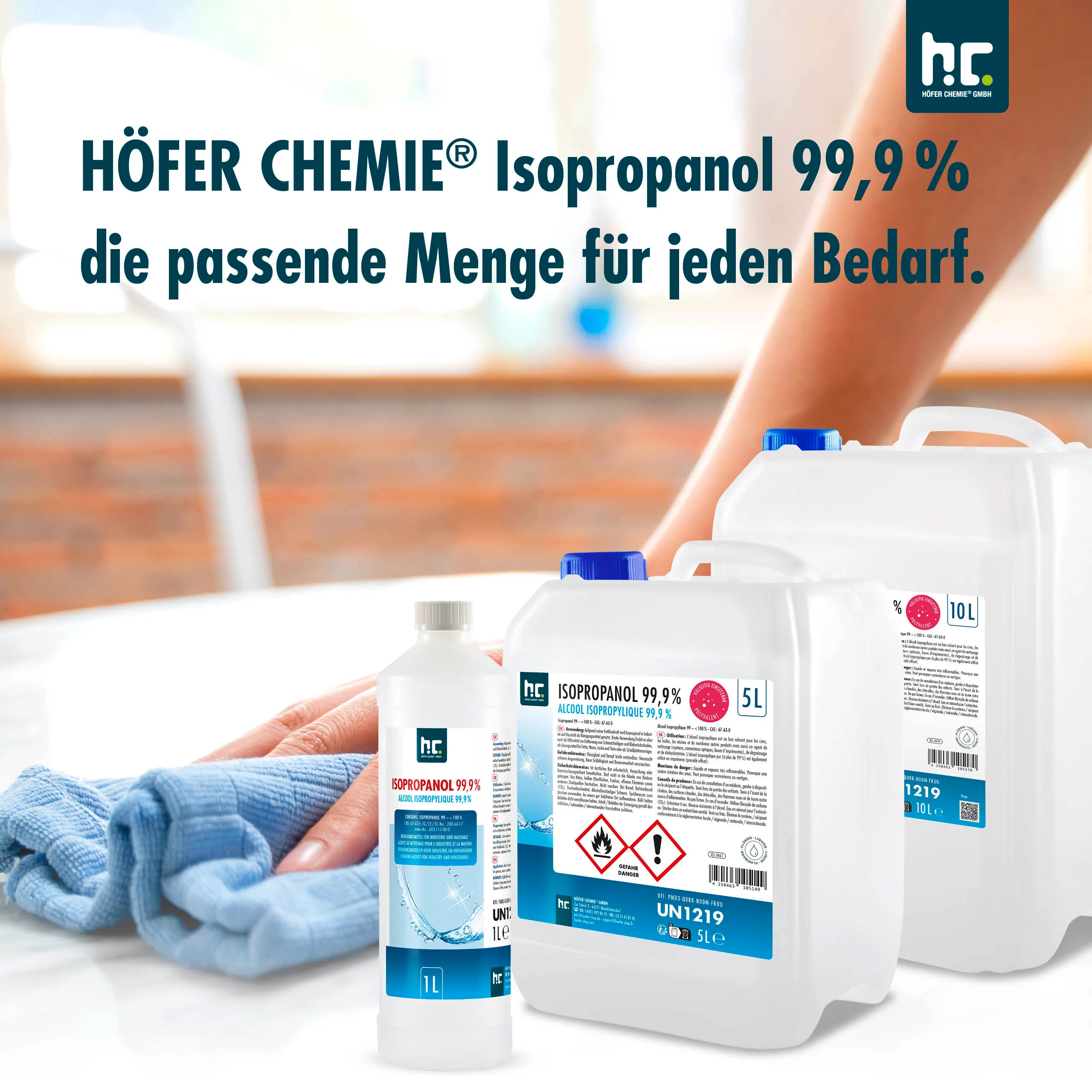1 L Höfer Chemie® Isopropanol 99,9% in Flaschen - Image 5