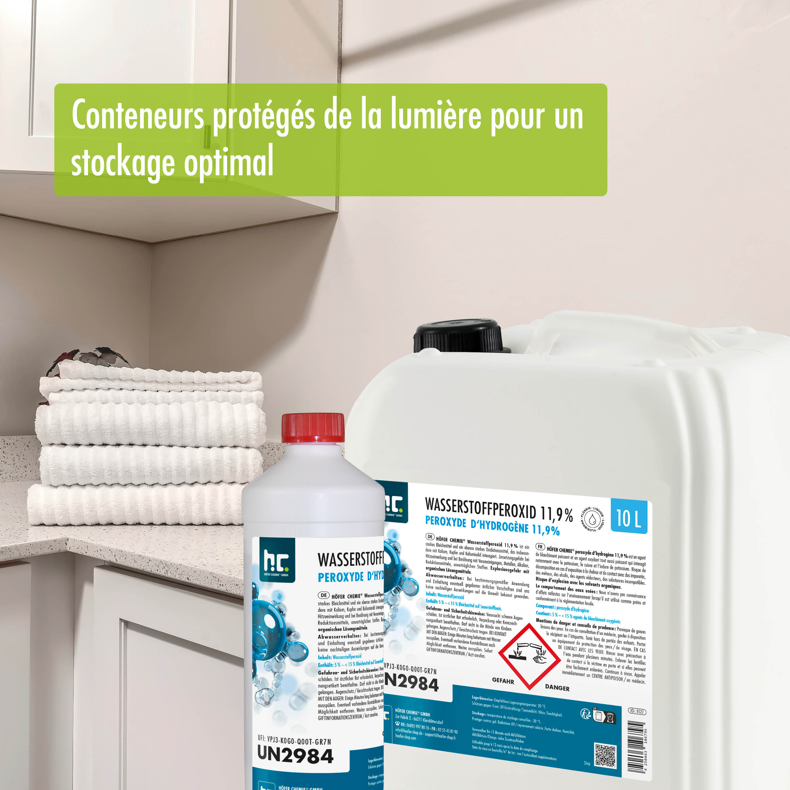 1 L Höfer Chemie® Wasserstoffperoxid 11,9% in Flaschen - Image 11