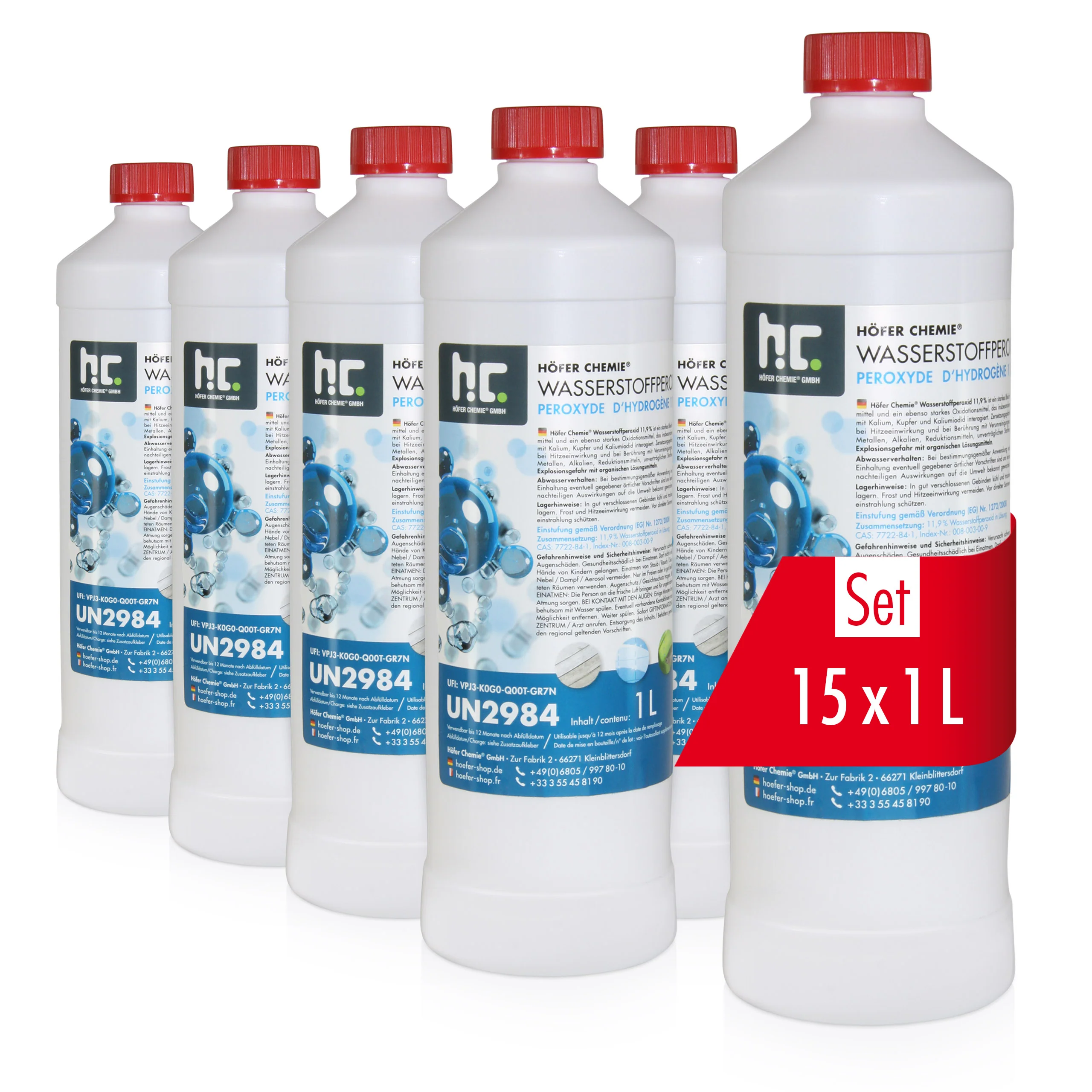 1 L Höfer Chemie® Wasserstoffperoxid 11,9% in Flaschen - Image 19