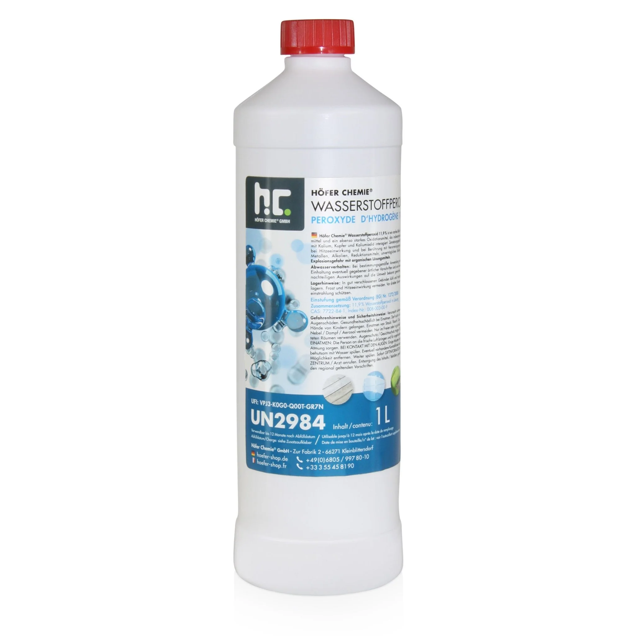 1 L Höfer Chemie® Wasserstoffperoxid 11,9% in Flaschen - Image 20