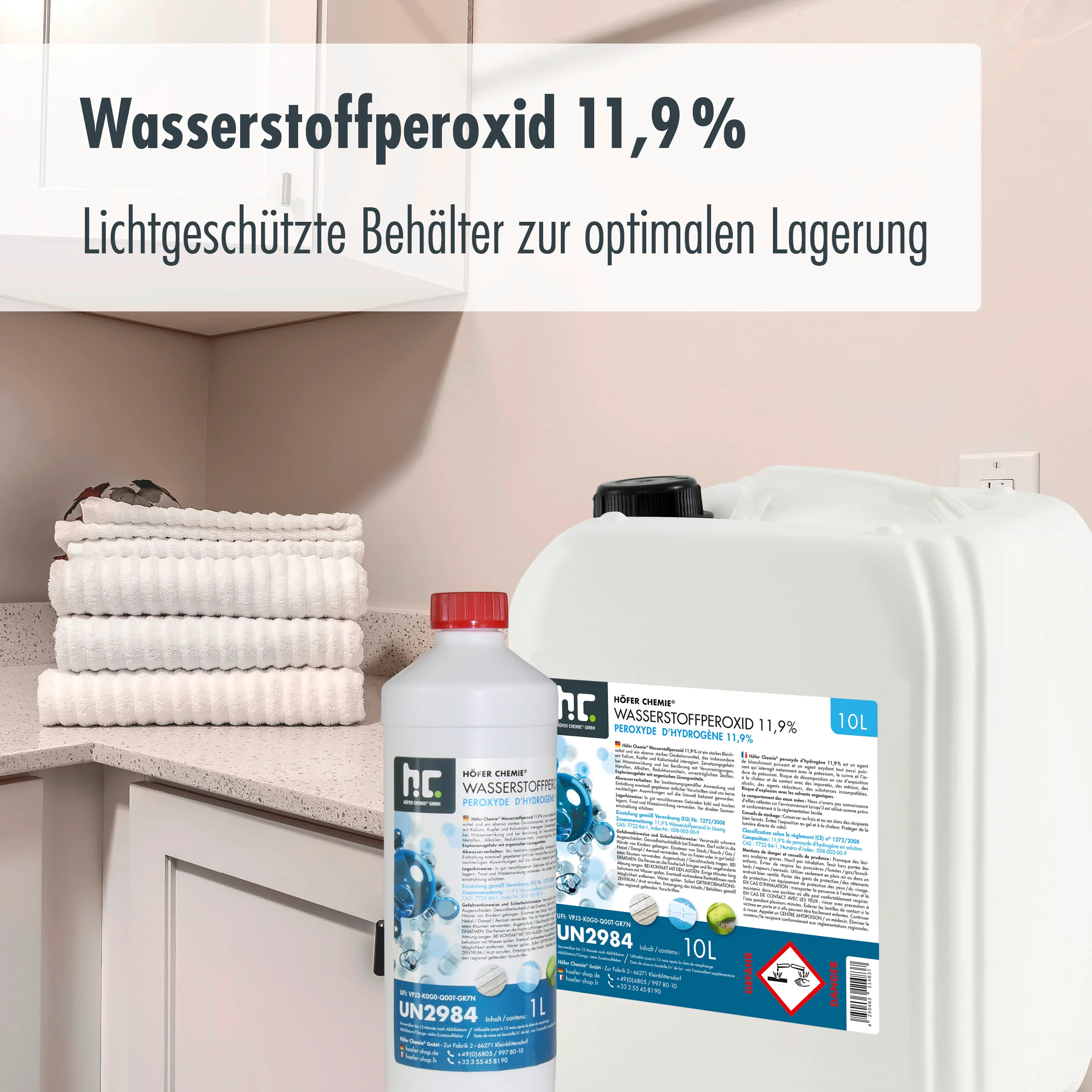 1 L Höfer Chemie® Wasserstoffperoxid 11,9% in Flaschen - Image 23