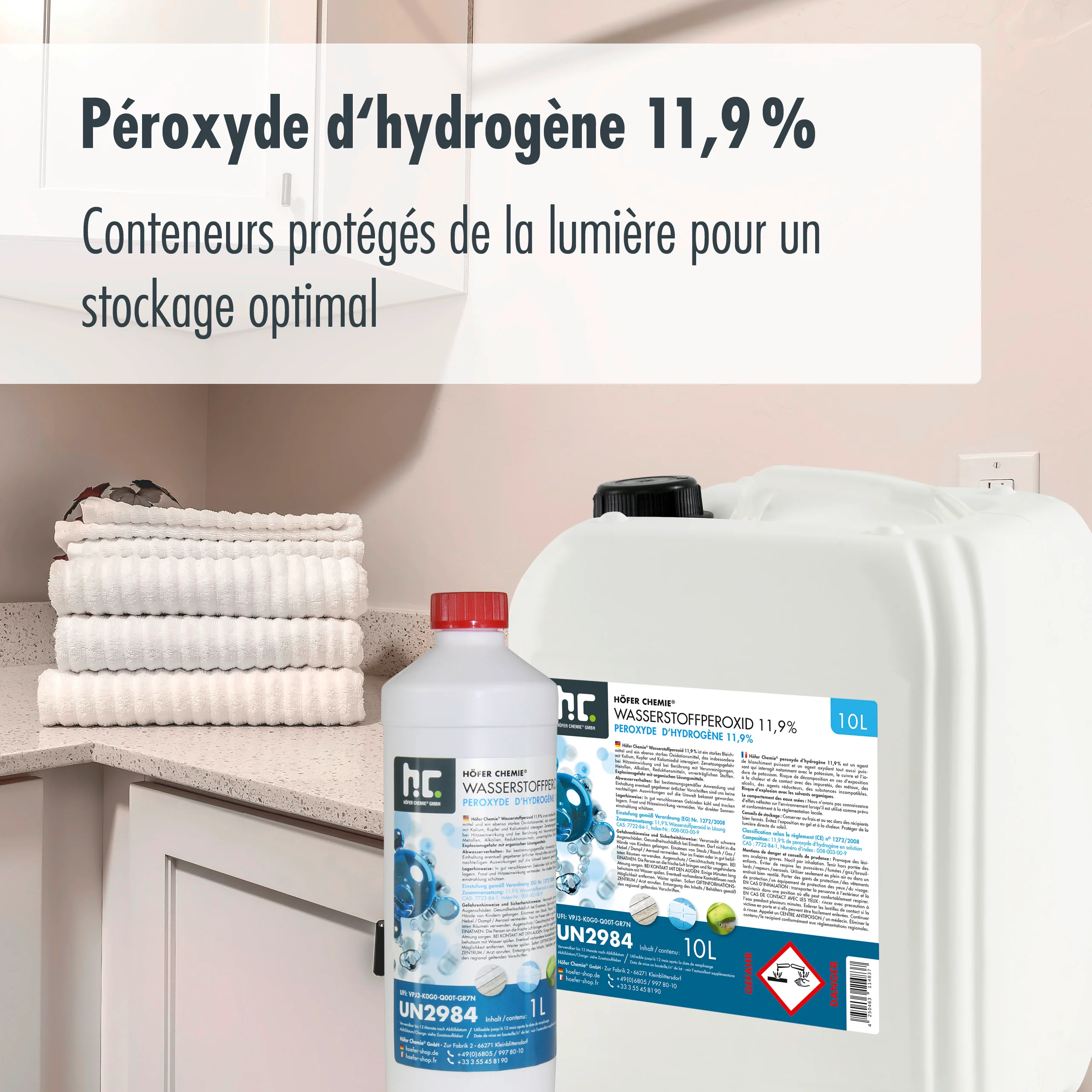 1 L Höfer Chemie® Wasserstoffperoxid 11,9% in Flaschen - Image 24