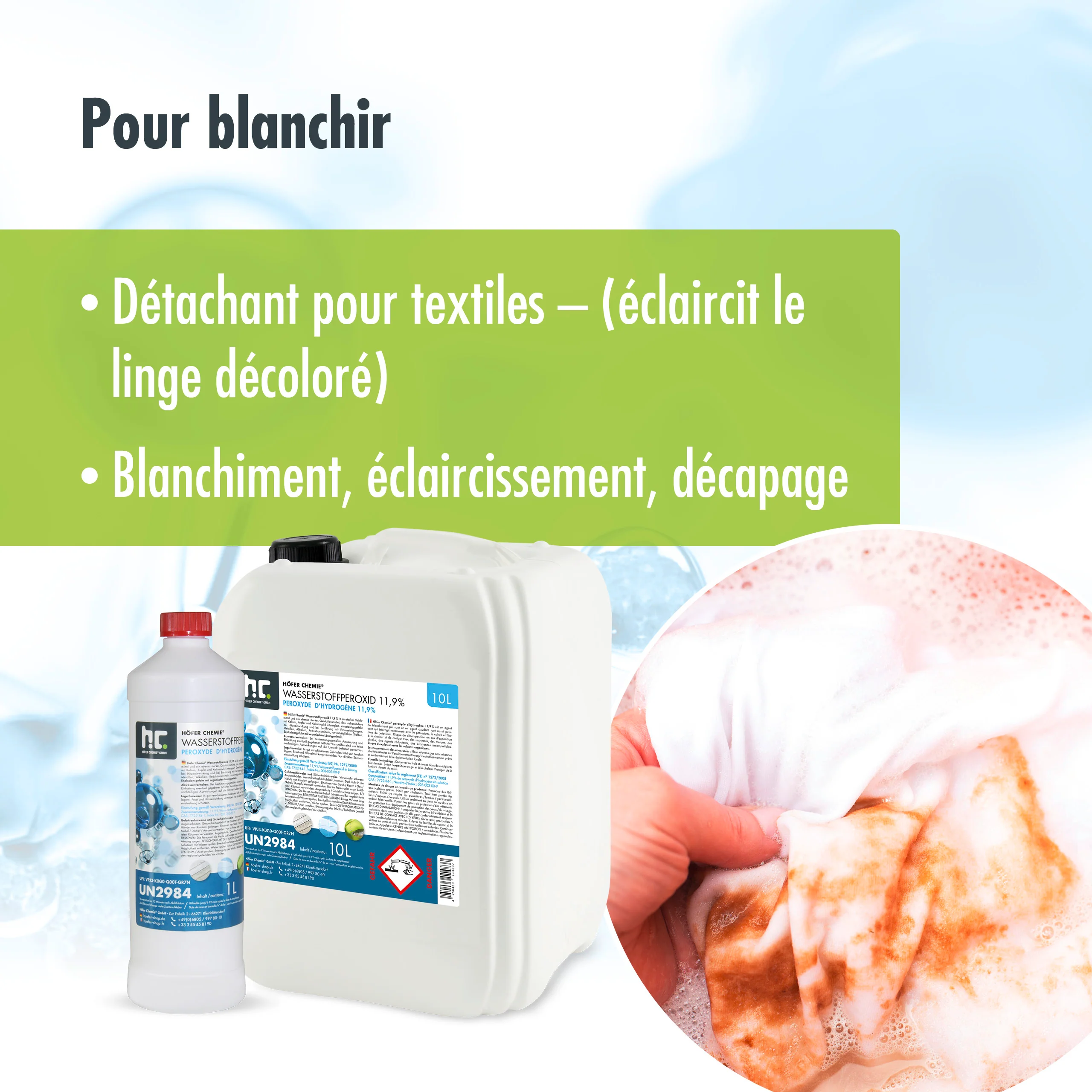 1 L Höfer Chemie® Wasserstoffperoxid 11,9% in Flaschen - Image 26