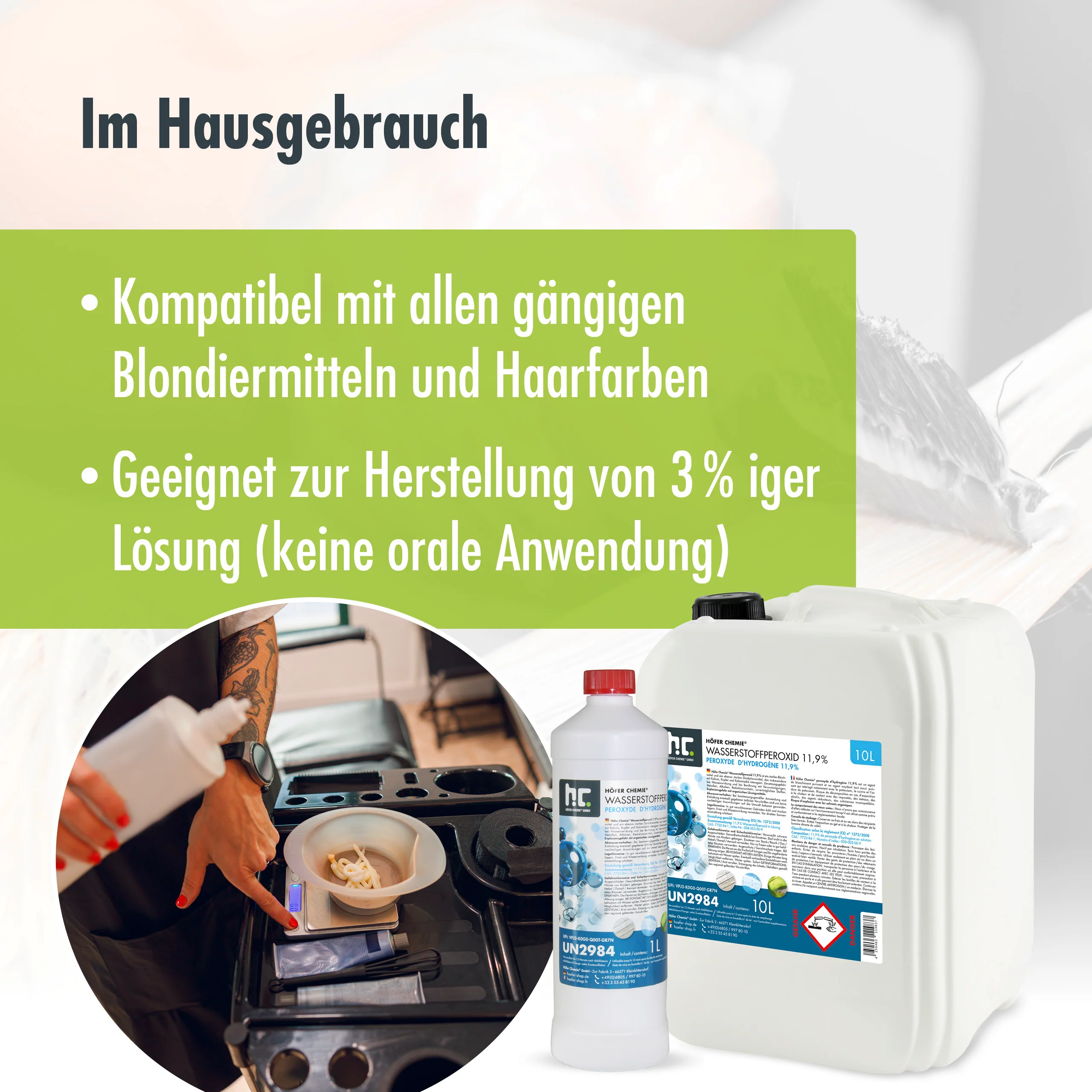 1 L Höfer Chemie® Wasserstoffperoxid 11,9% in Flaschen - Image 27