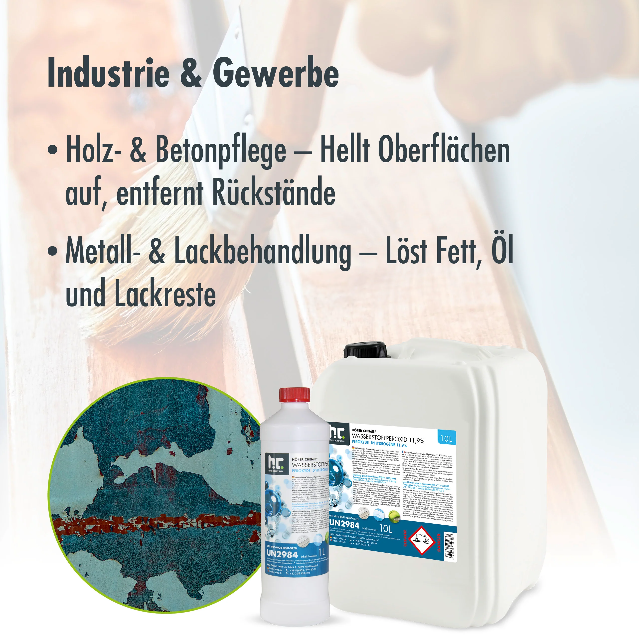 1 L Höfer Chemie® Wasserstoffperoxid 11,9% in Flaschen - Image 29