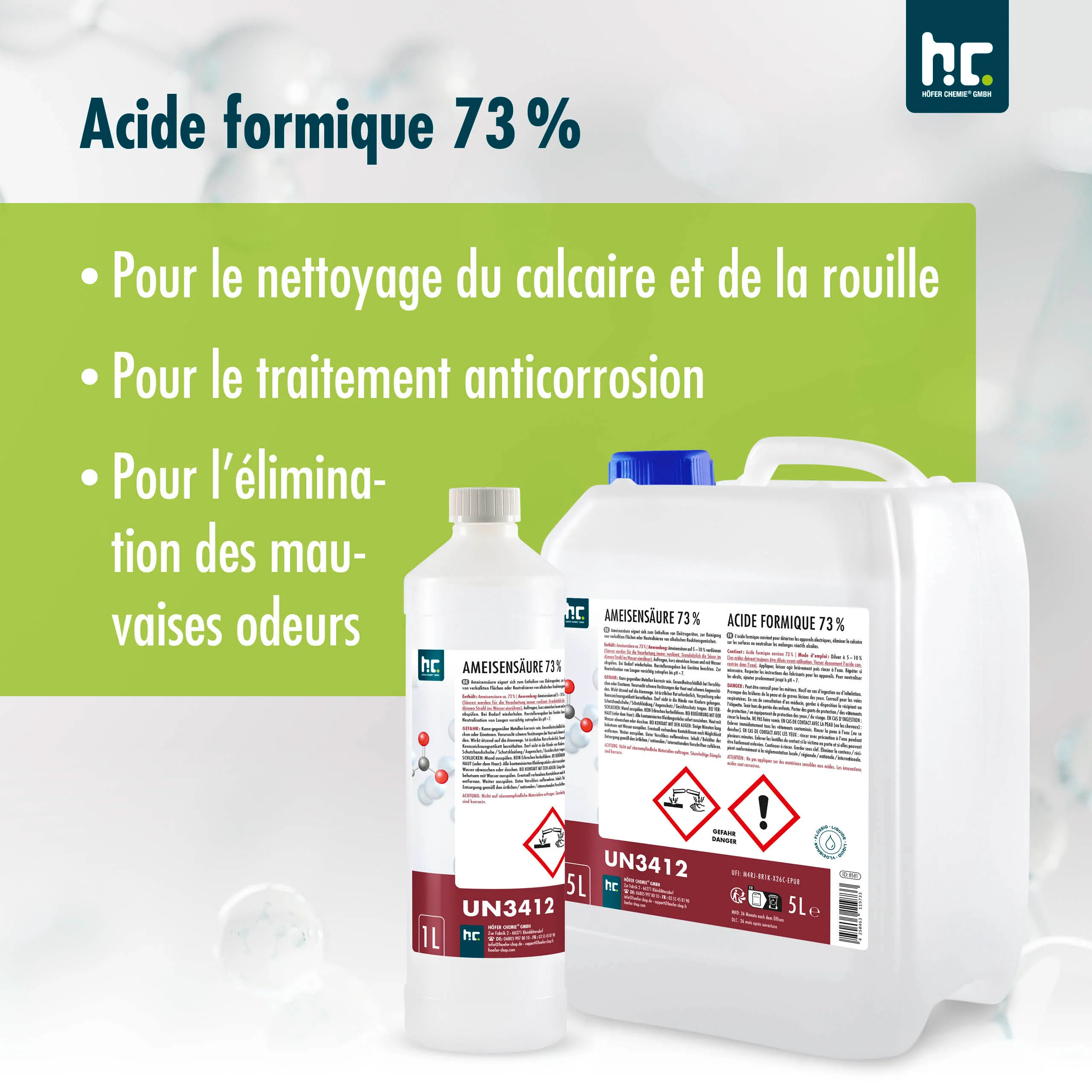 1 L Höfer Chemie® Ameisensäure 73% technische Qualität - Image 7
