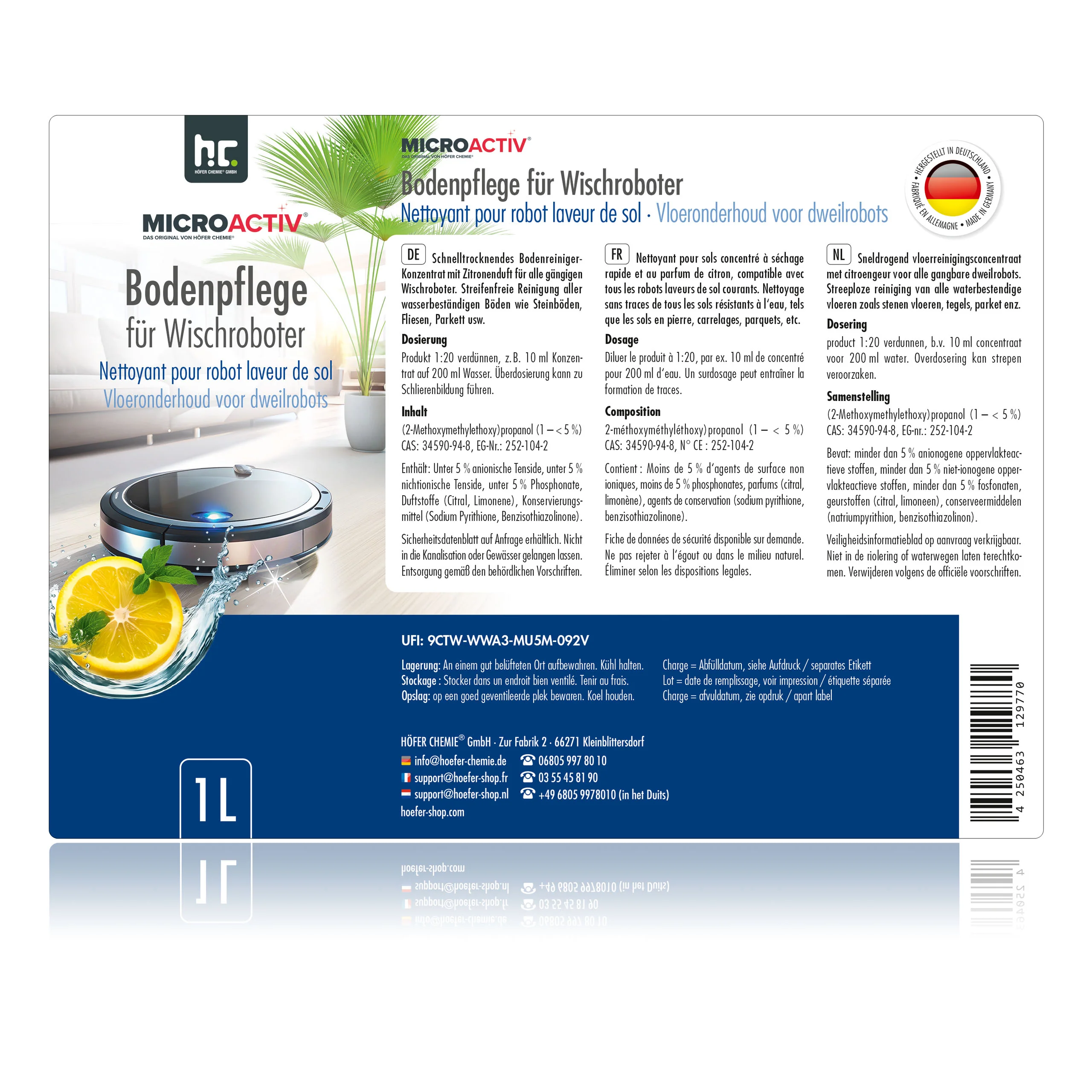 1 L Microactiv® Bodenpflege für Wischroboter - Image 4