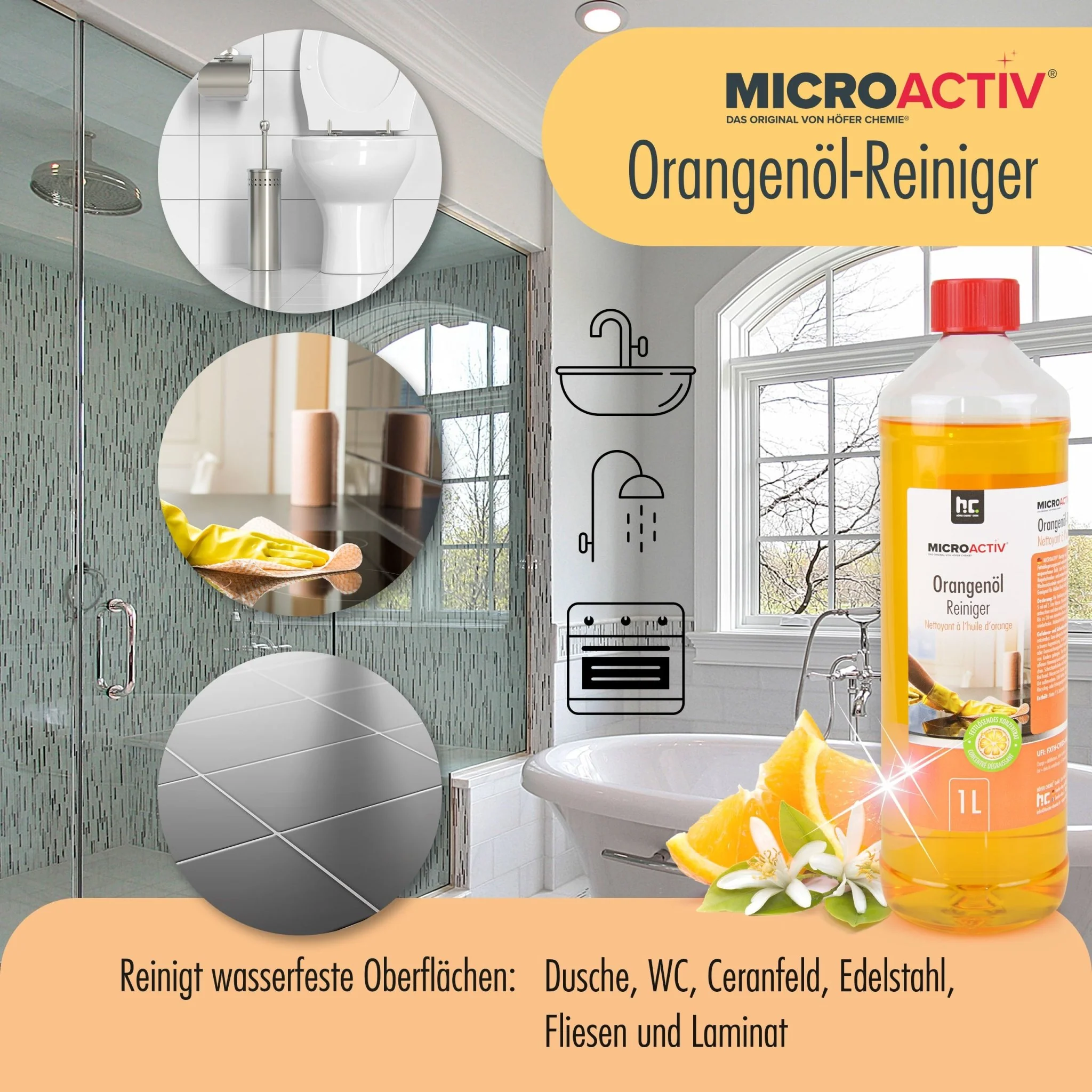 1 L Microactiv® Orangenöl Reiniger Konzentrat - Image 4