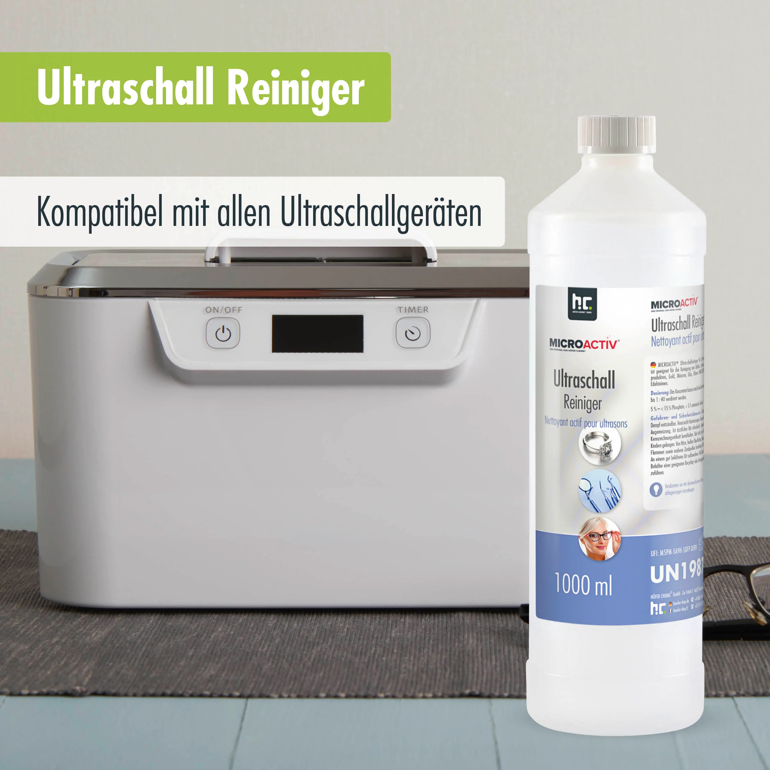 1 L Microactiv® Ultraschallreiniger Flüssig-Konzentrat für Ultraschallbad - Image 10