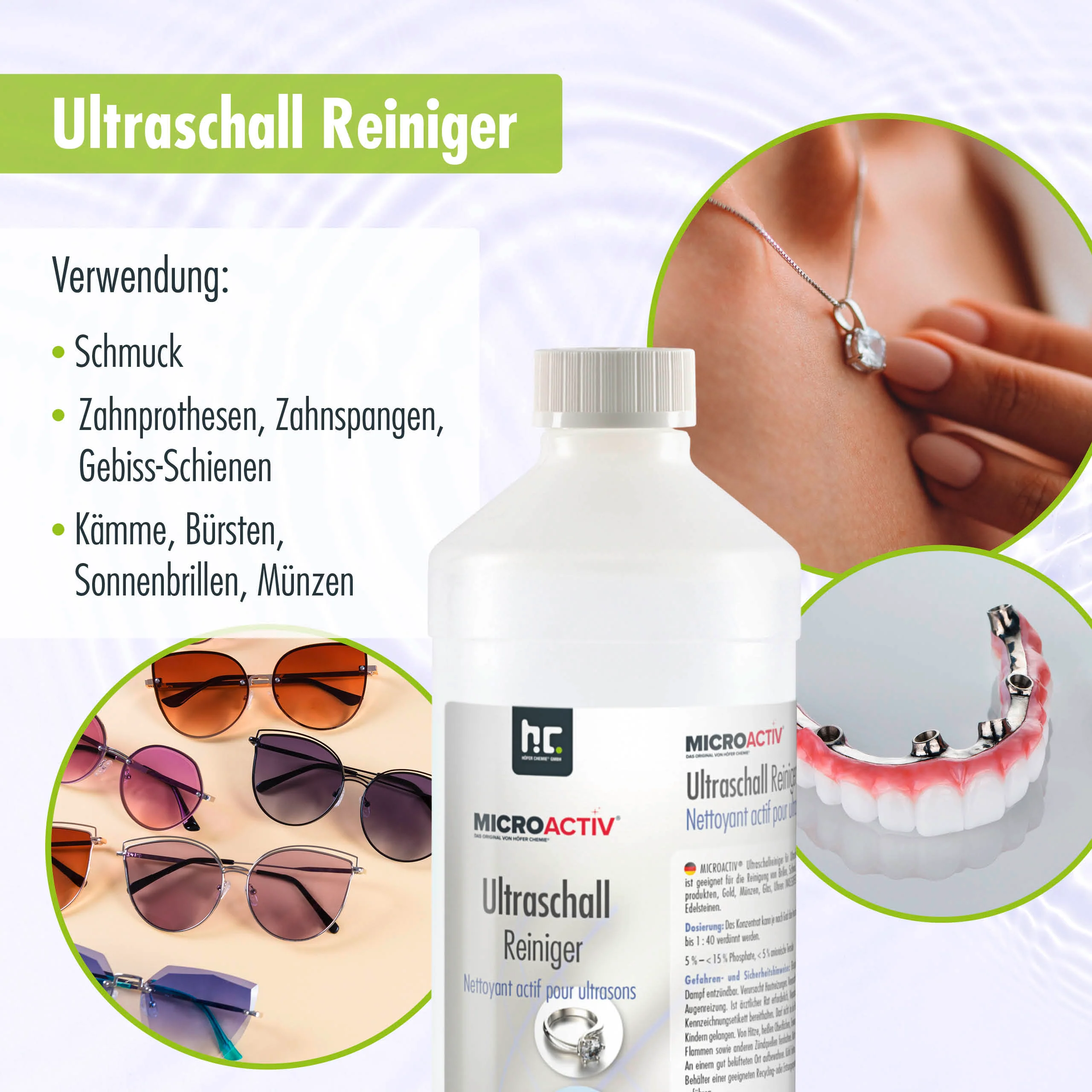 1 L Microactiv® Ultraschallreiniger Flüssig-Konzentrat für Ultraschallbad - Image 4
