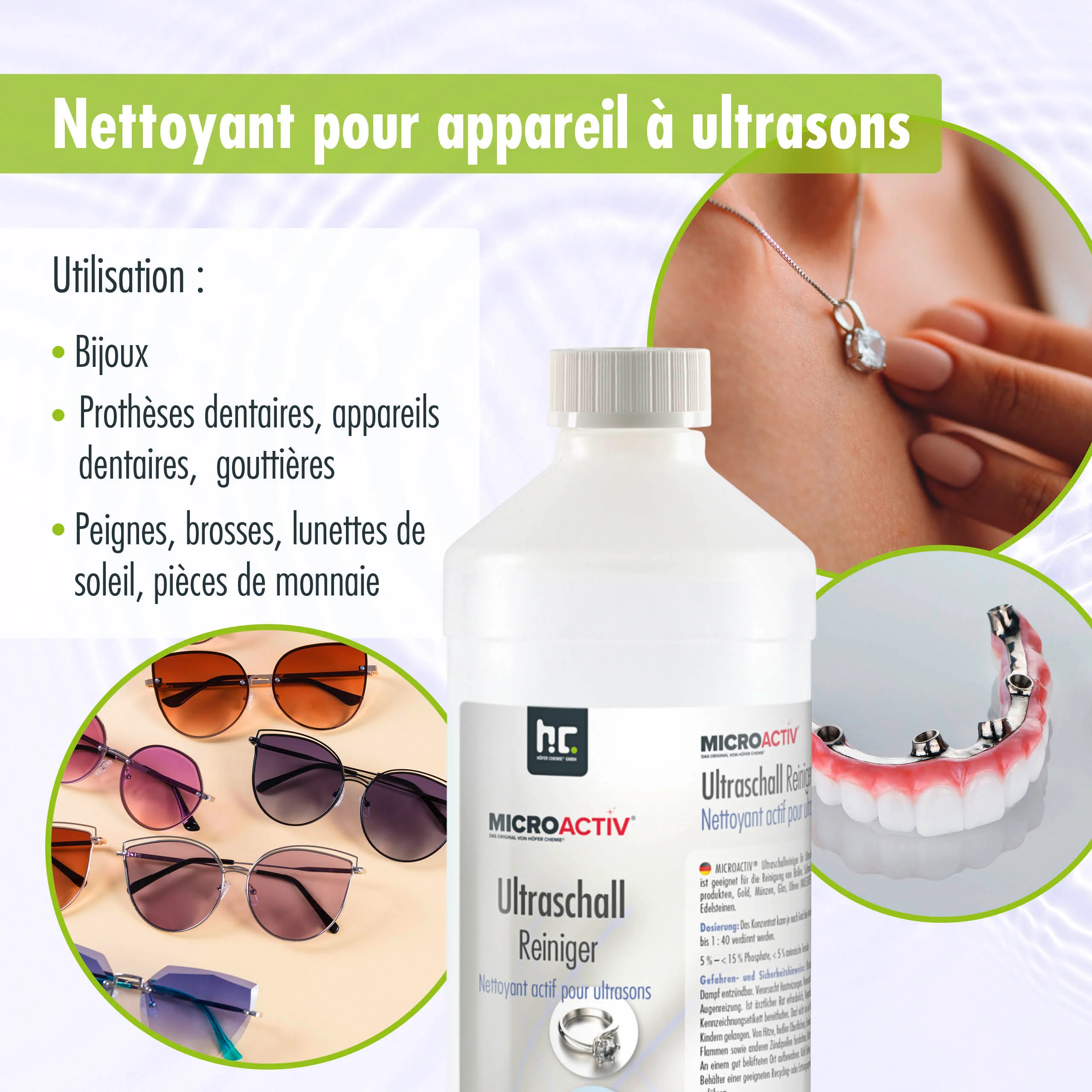 1 L Microactiv® Ultraschallreiniger Flüssig-Konzentrat für Ultraschallbad - Image 5