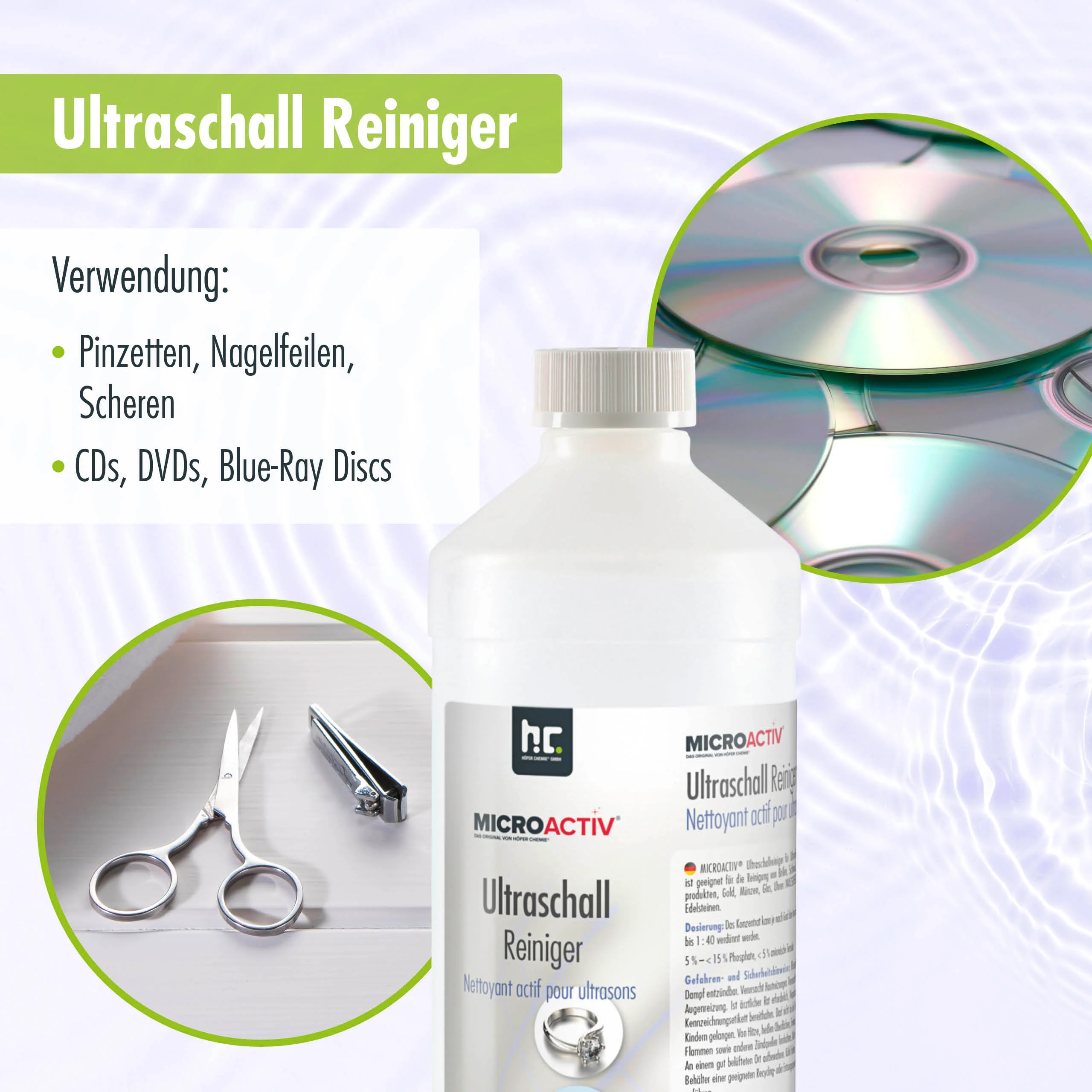 1 L Microactiv® Ultraschallreiniger Flüssig-Konzentrat für Ultraschallbad - Image 6