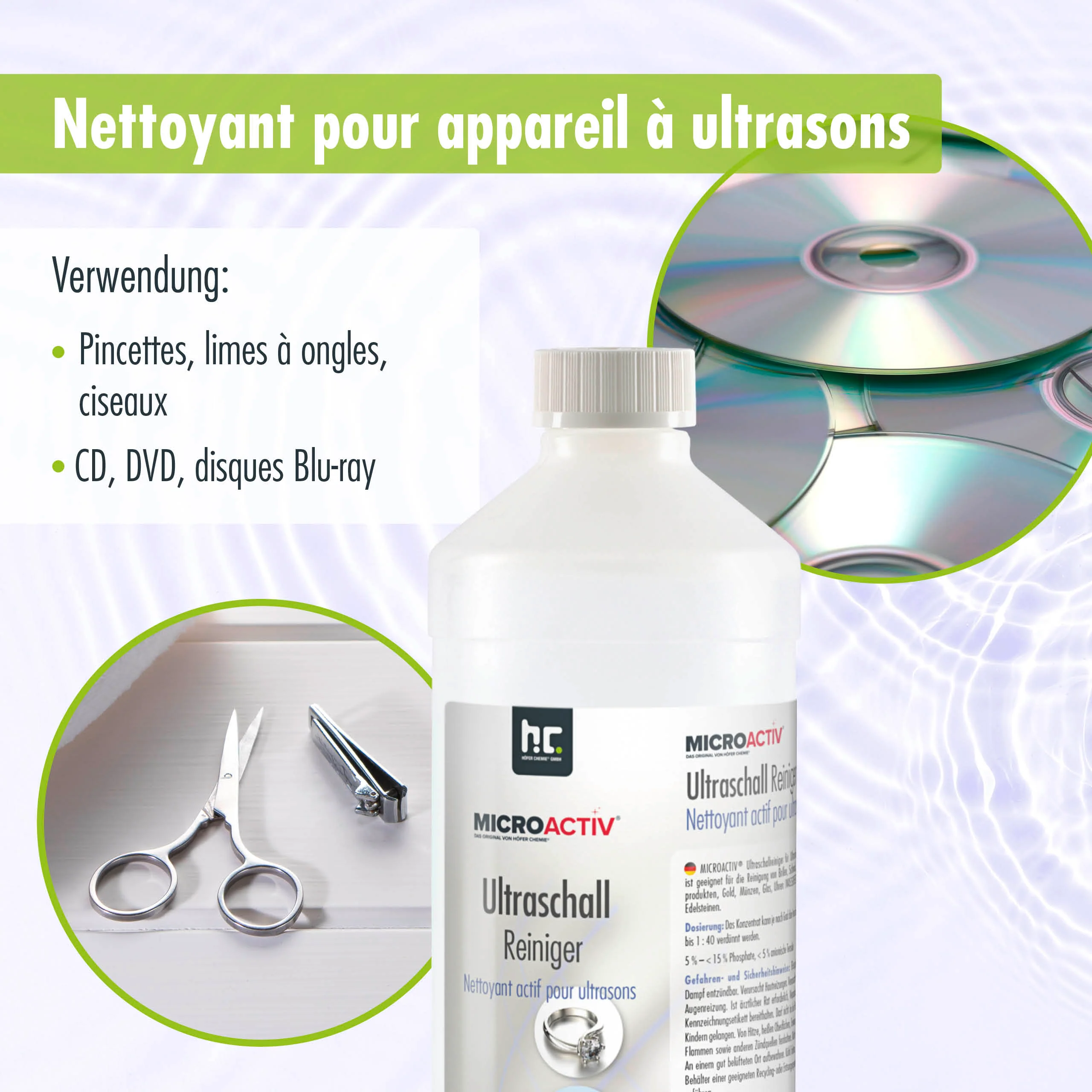 1 L Microactiv® Ultraschallreiniger Flüssig-Konzentrat für Ultraschallbad - Image 7