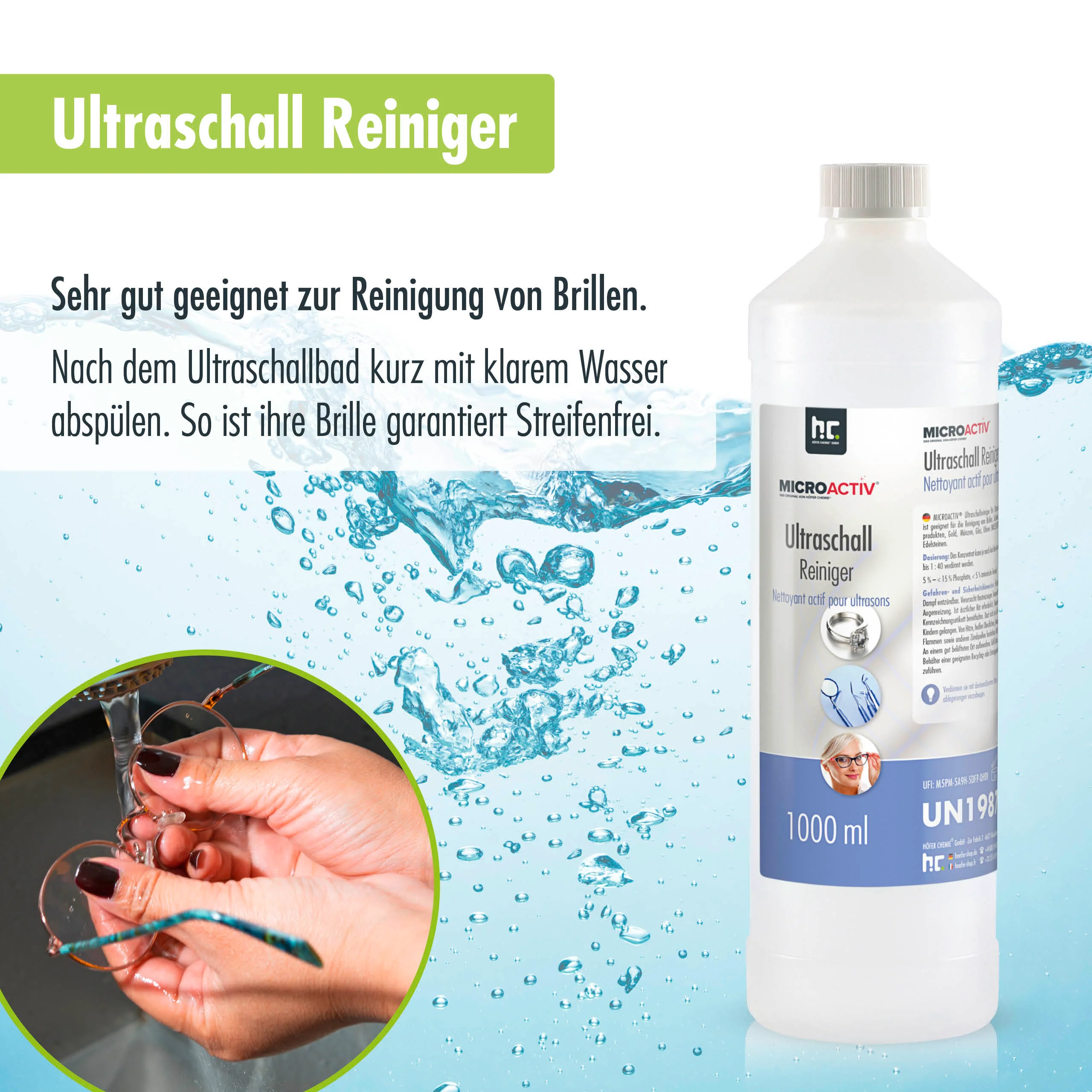 1 L Microactiv® Ultraschallreiniger Flüssig-Konzentrat für Ultraschallbad - Image 8