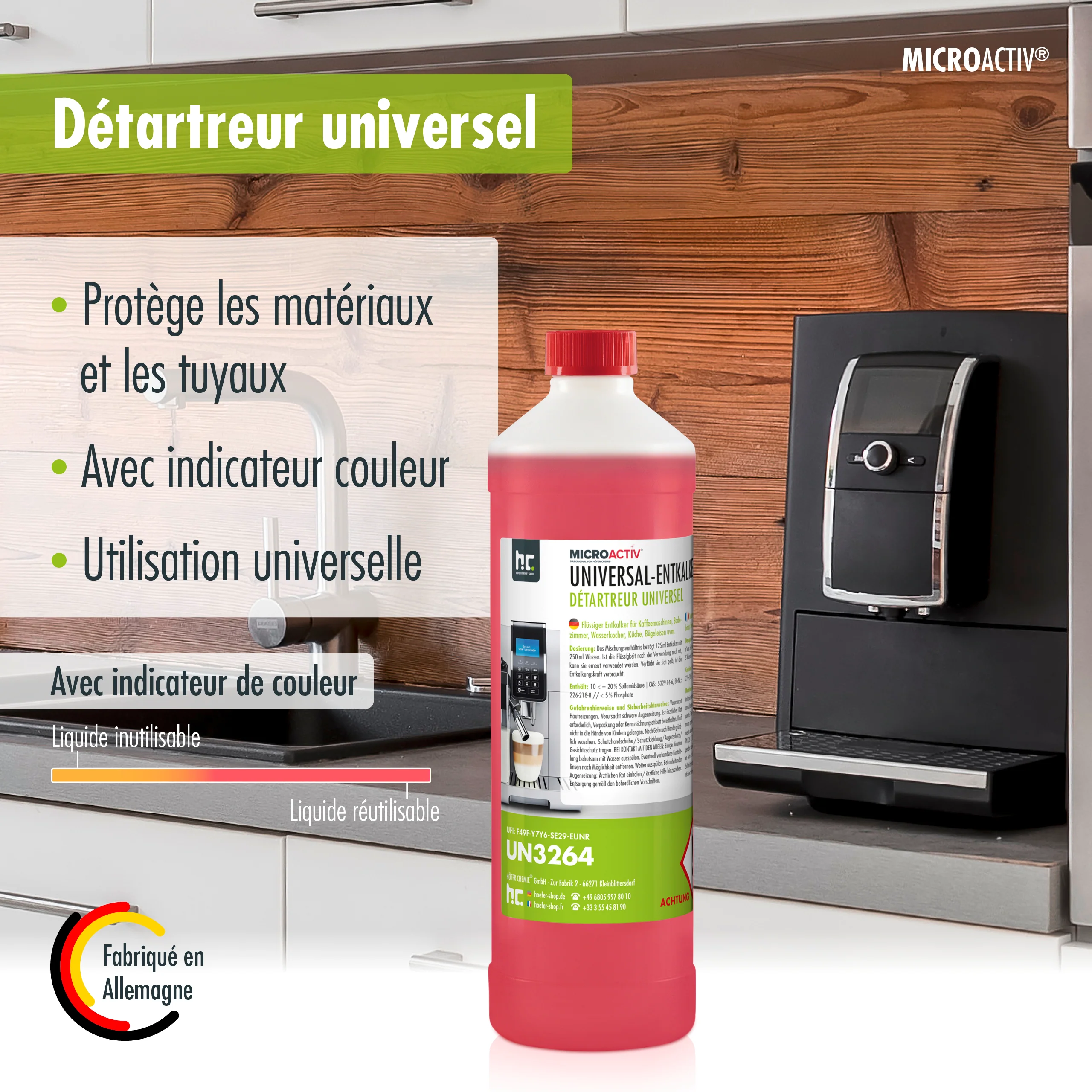 1 L Microactiv® Universal Entkalker mit Farbindikator - Image 4