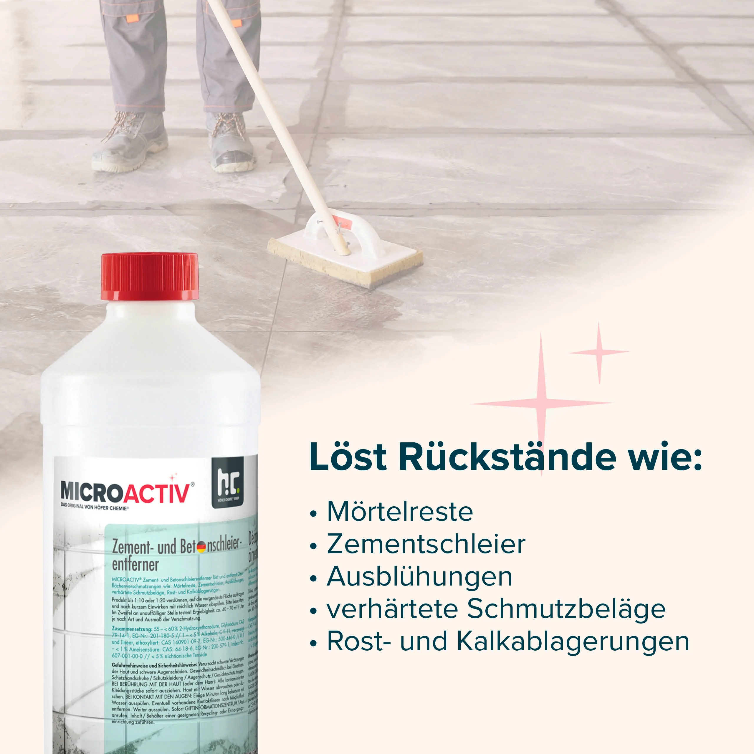 1 L Microactiv® Zement- und Betonschleierentferner in Flaschen - Image 6
