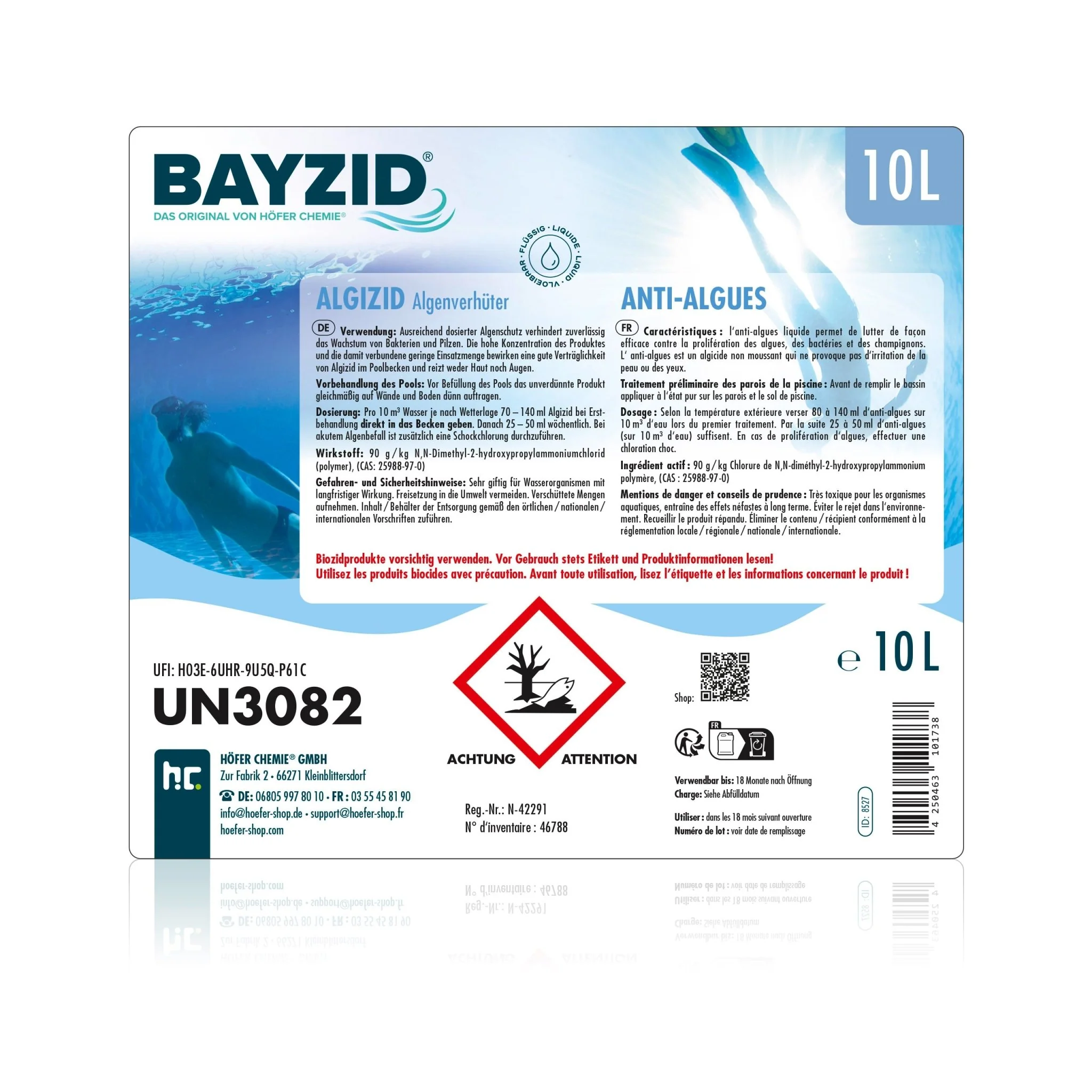 10 L BAYZID® Algizid Algenverhütung für Pools in Kanister - Image 10
