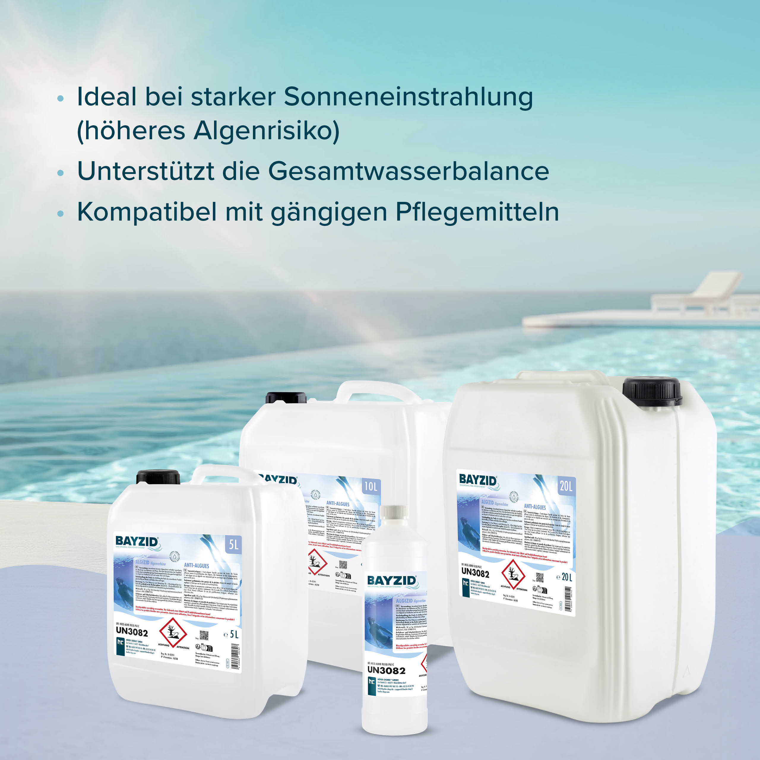 10 L BAYZID® Algizid Algenverhütung für Pools in Kanister - Image 5